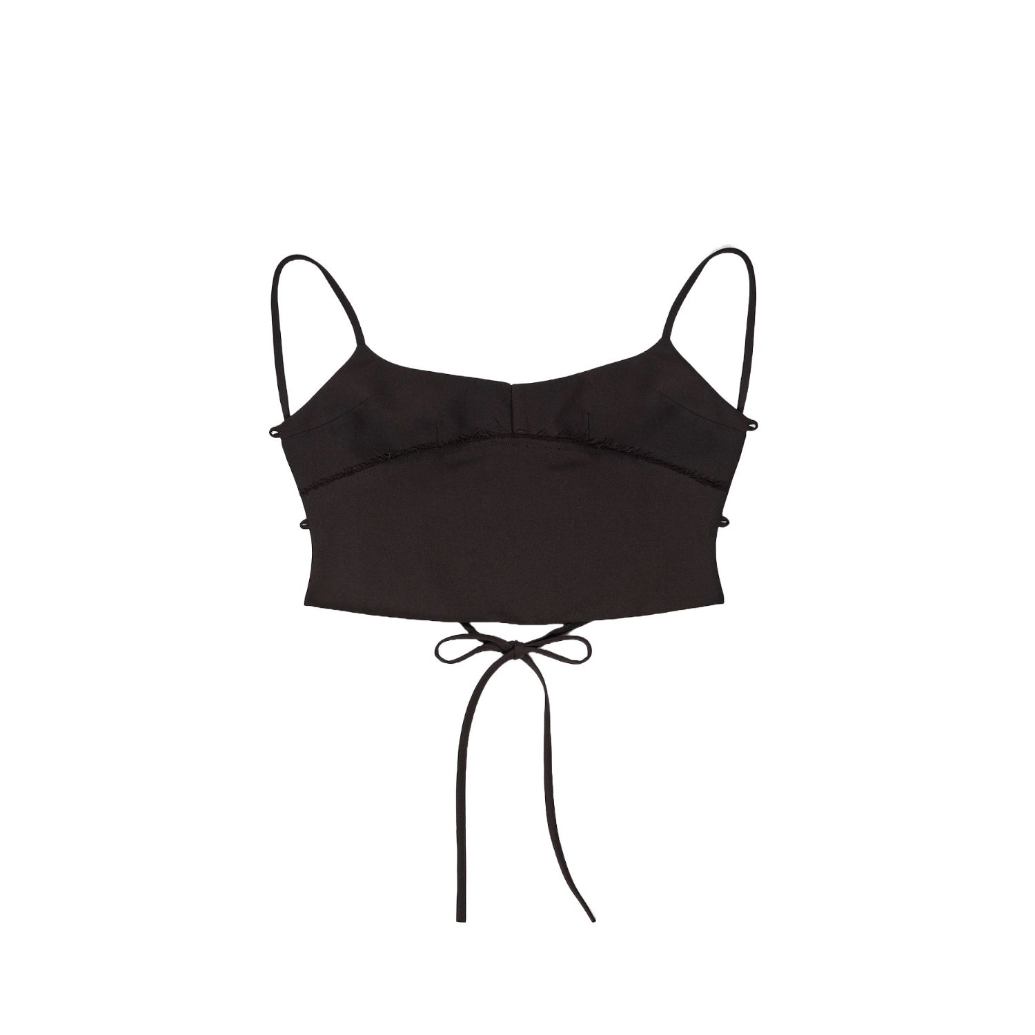 Du & Berry Women's Black Lilium Noir Open-back Tie Top In Black