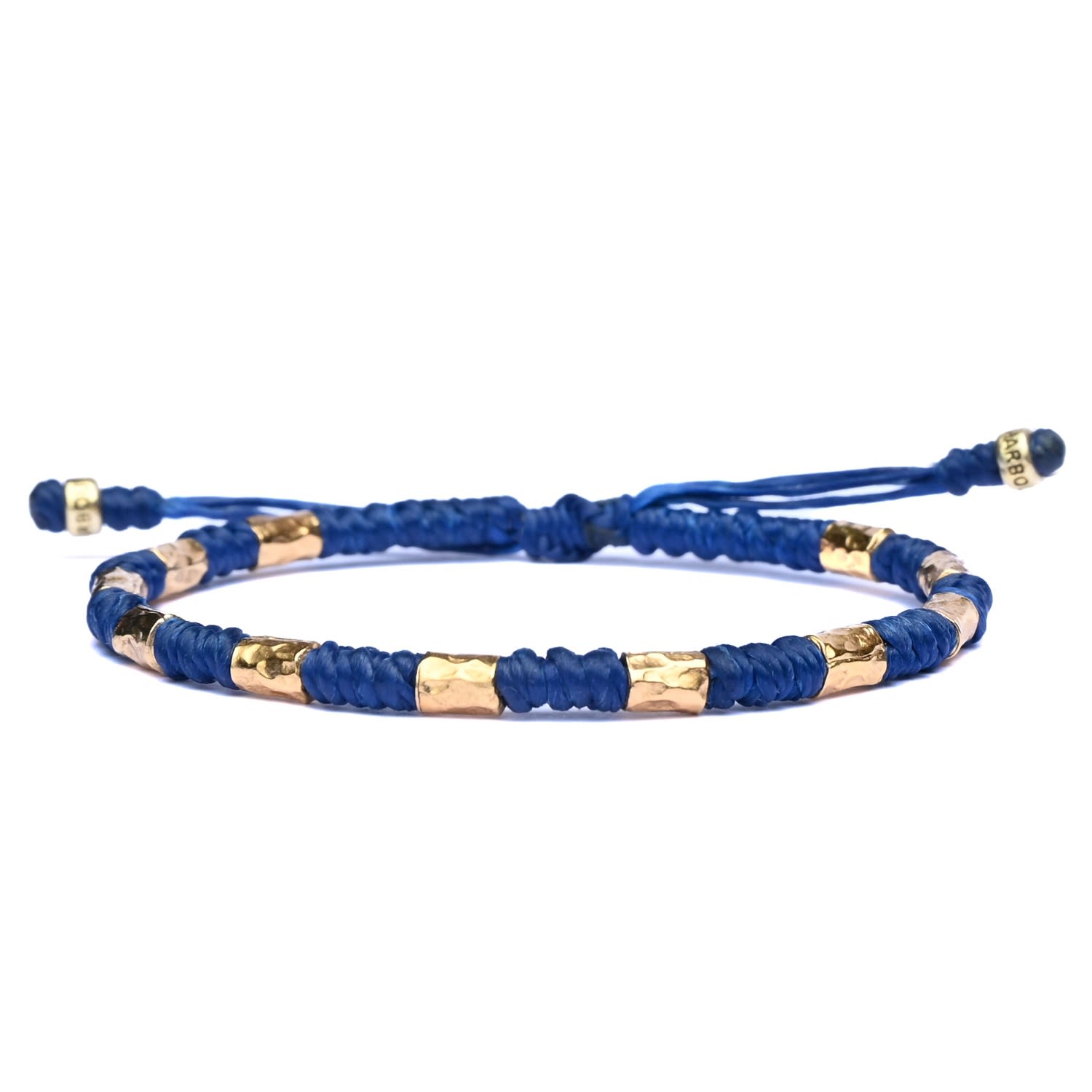 Gold Bracelet For Men - Handmade Blue Rope & Chunky Viking Pieces Harbour Uk Bracelets