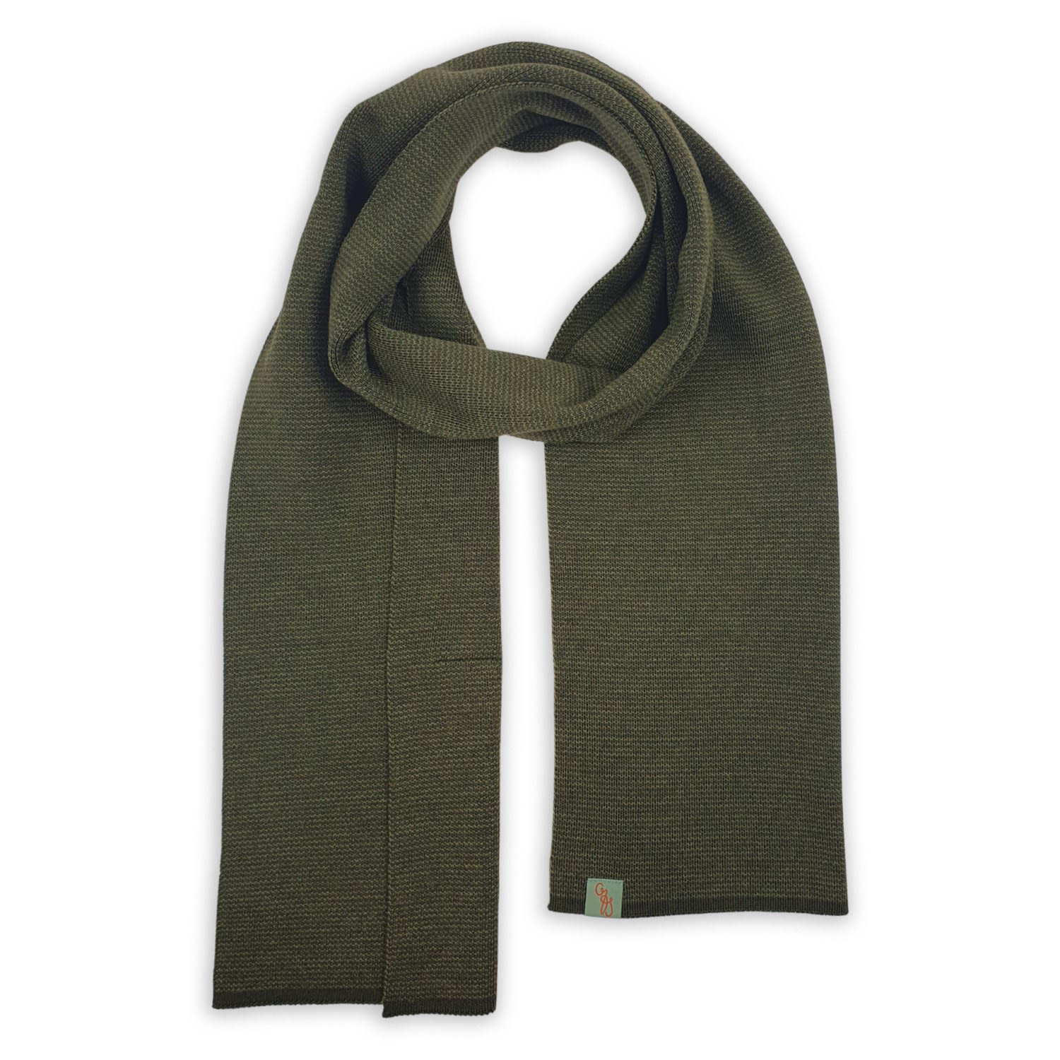 Otto & Spike Men's Scarves - Staple - Dk Olive, Lichen Green In Green
