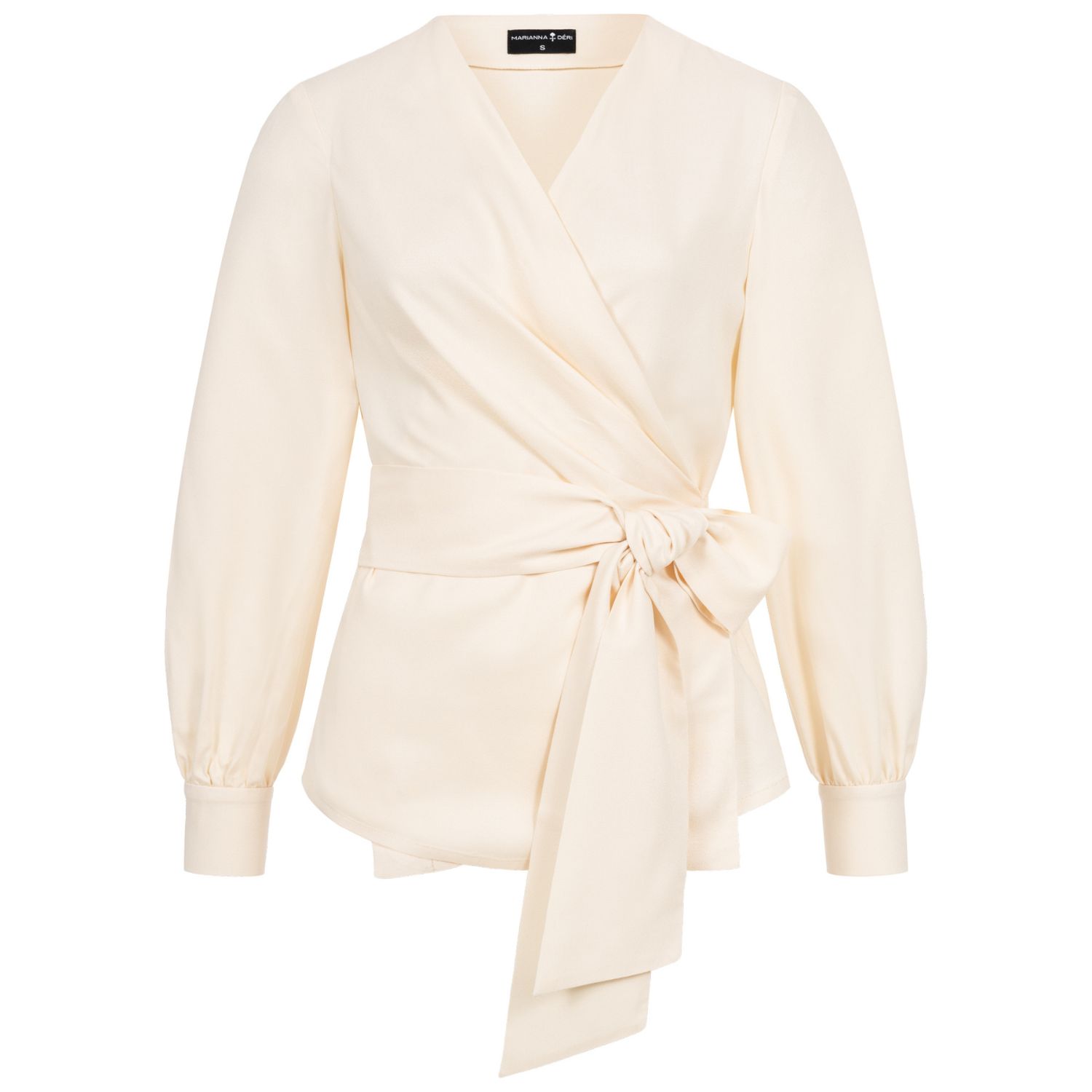 Marianna Déri Women's White Cream Wrap Blouse In White