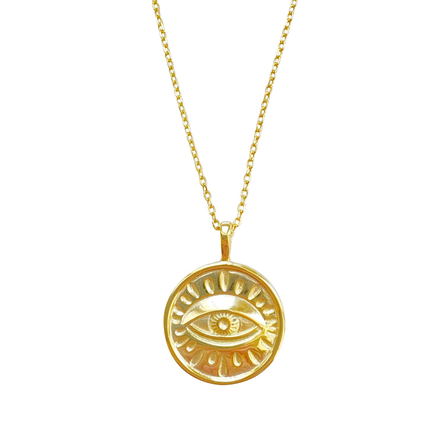 Women’s Gold Evil Eye Necklace Athens Smilla Brav