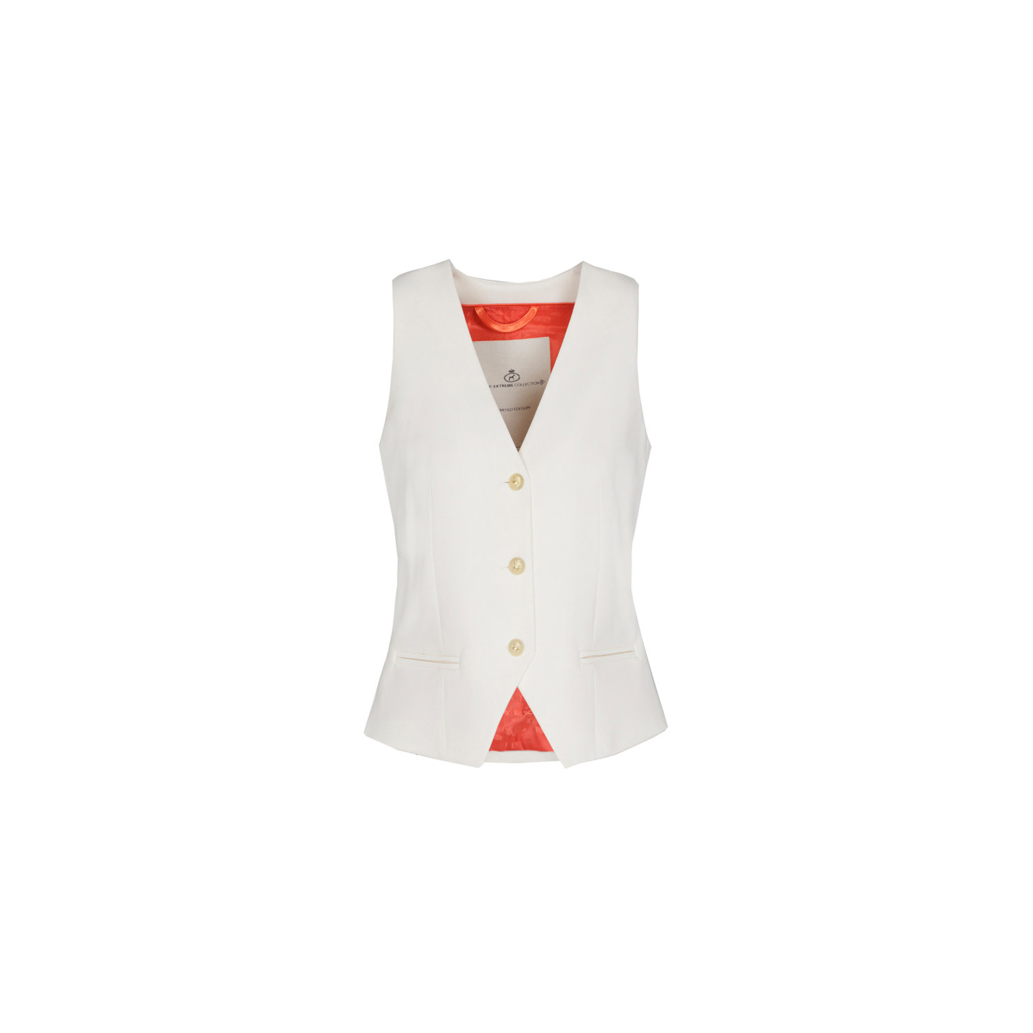 The Extreme Collection Women's Neutrals Ecru Crepe Atelier Vest