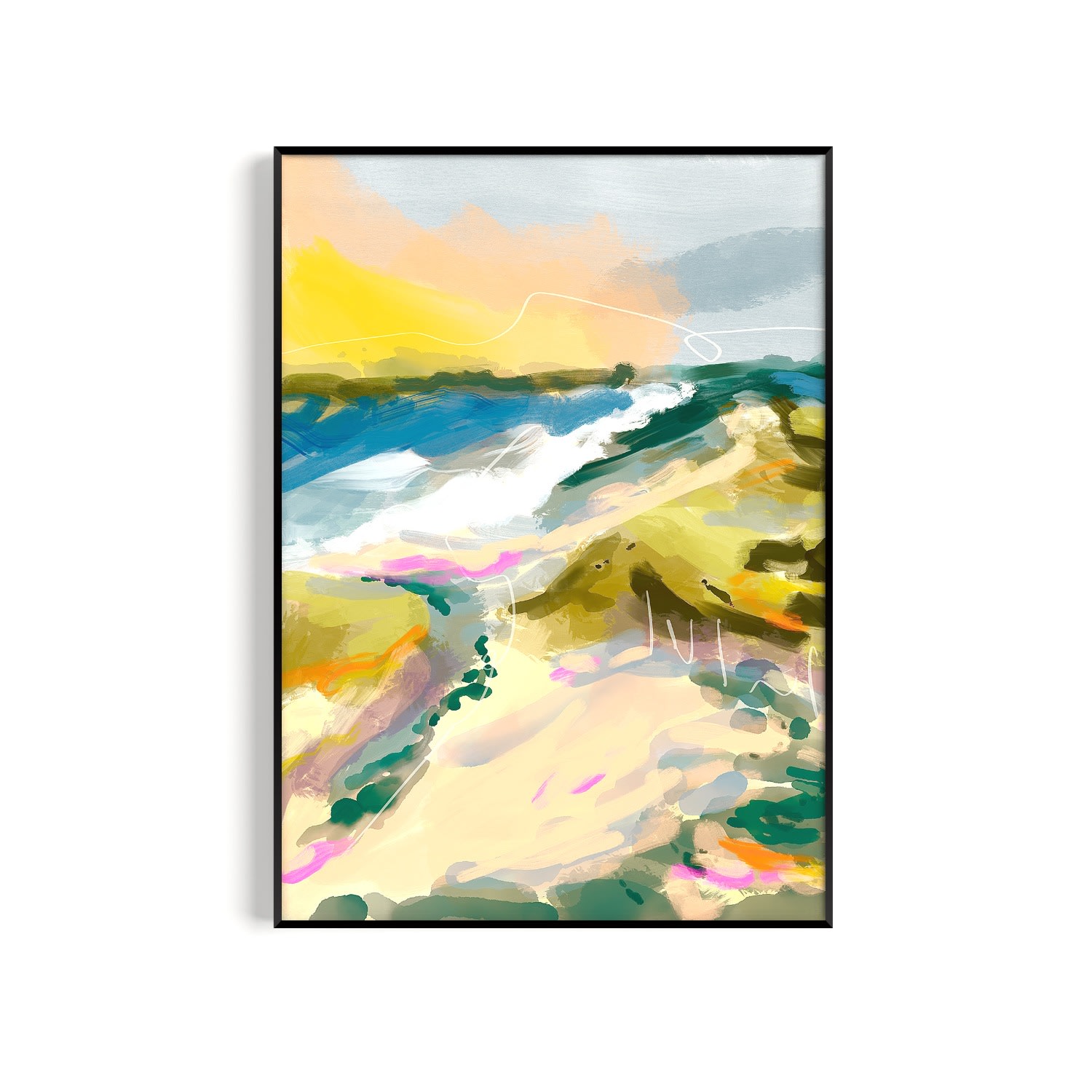 Beach Art Print - A2 Natalie Cass Art