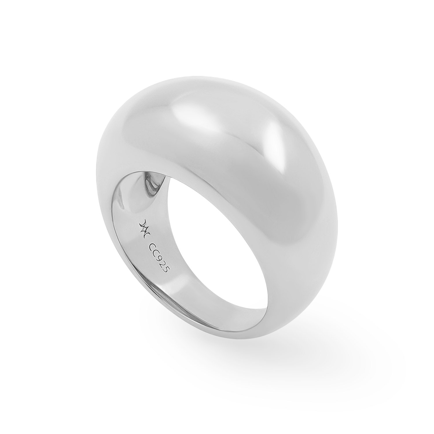 Cote Cache Women's Miroir Silver Dome Ring