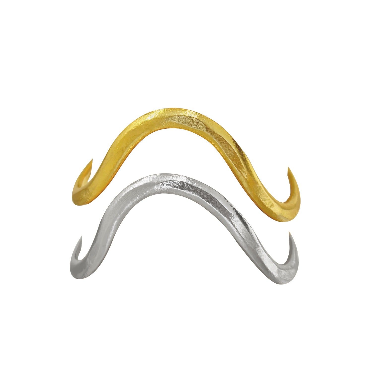 Eyeconic By Samar Ajram Women's Silver / Gold Silver & Gold Cuff Bracelet