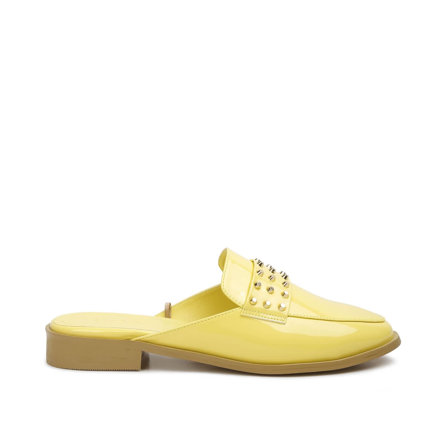 Mustard mules flat 2025