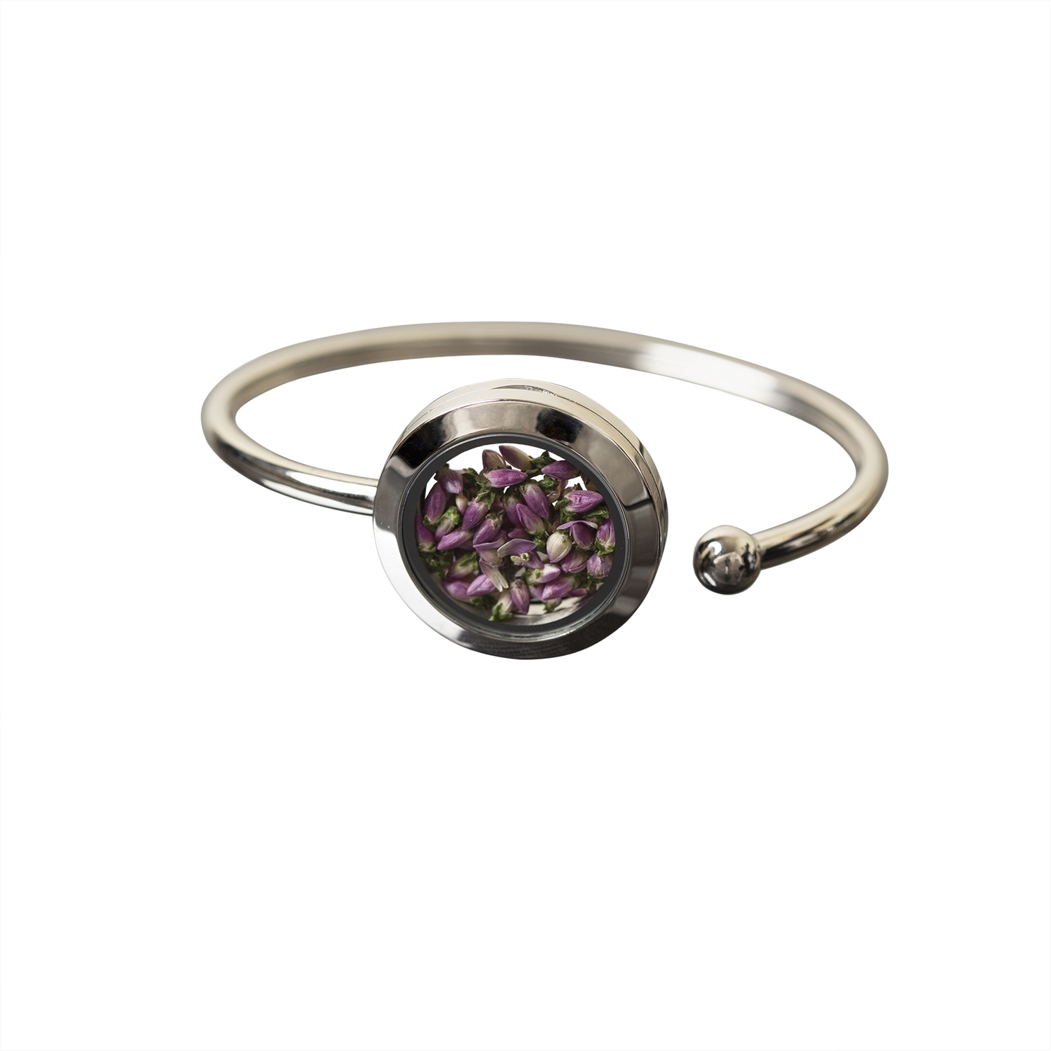 Women’s Pink / Purple / Silver Flowers Bracelet With Natural Heather Blossoms - Florals Collection My Little Nature