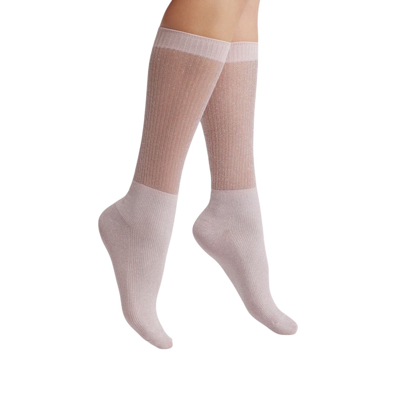 Women's Glitter Dance Socks - Light Pink | One Size | High Heel Jungle by Kathryn Eisman