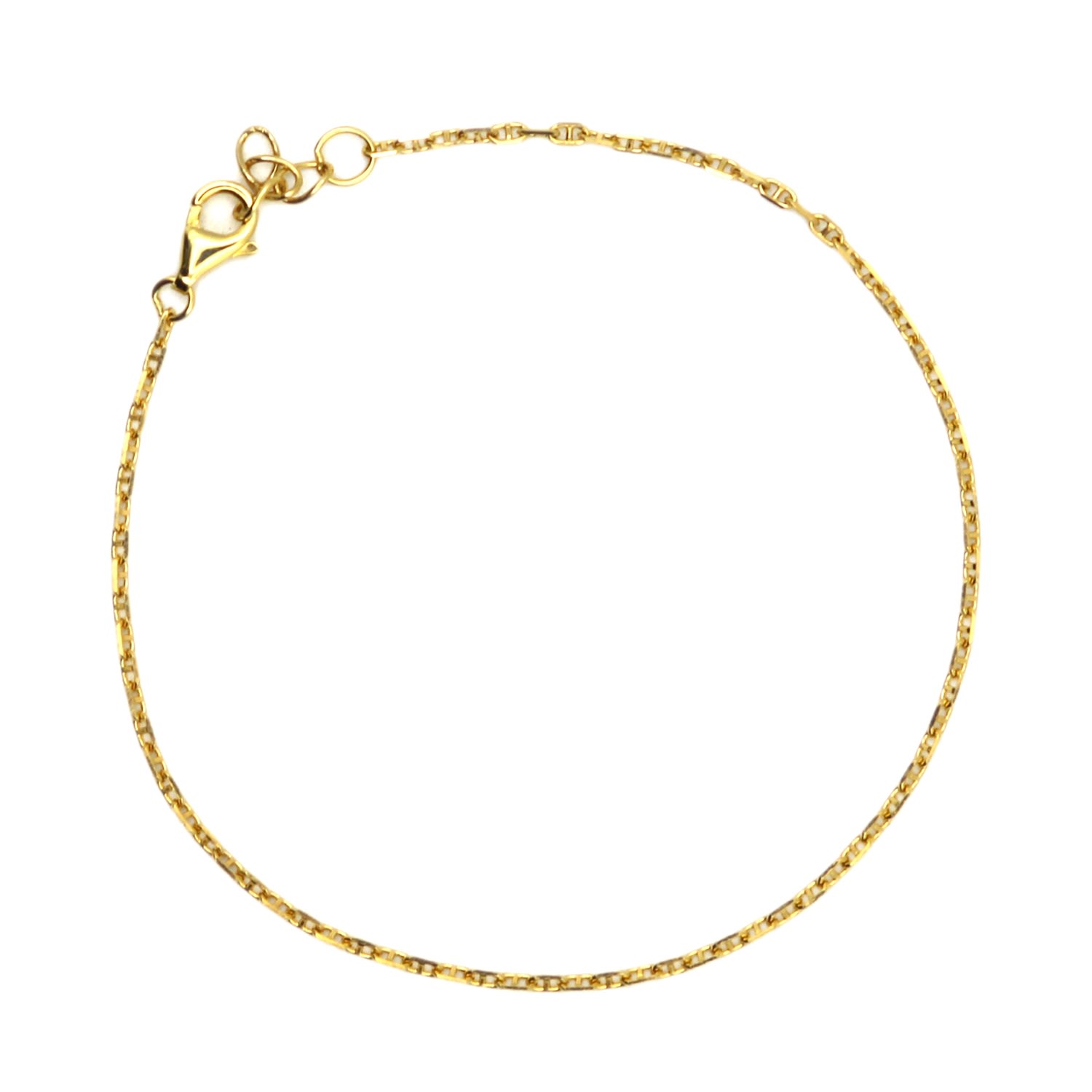 Vicstonenyc Fine Jewelry Women's Thin Unique Chain Gold Vermeil Bracelet In Gold