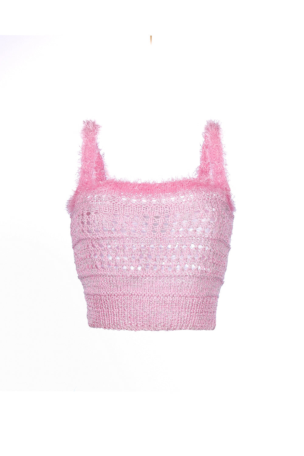 Women’s Pink / Purple Baby Pink Handmade Knit Top Extra Large Andreeva