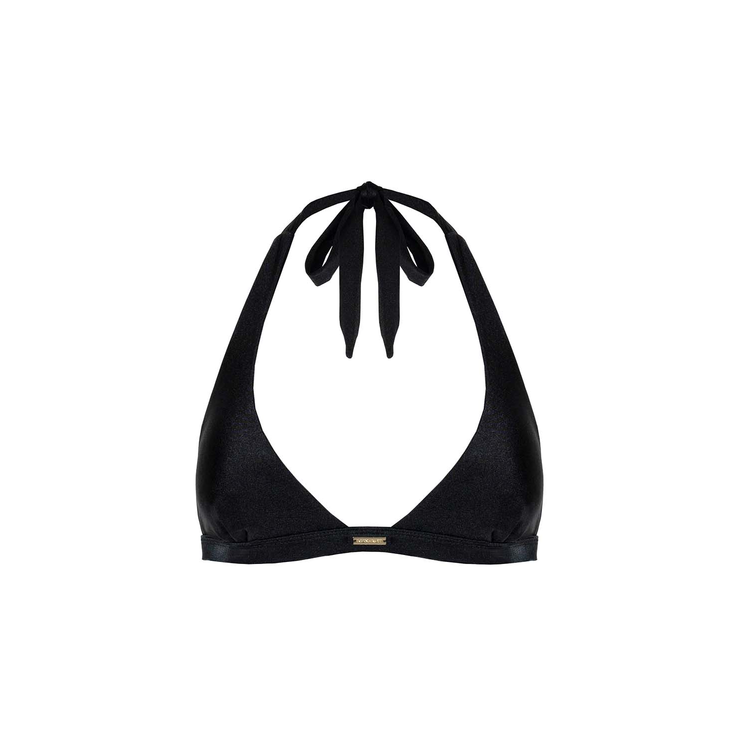 Monarch Women's Gisele Halter Neck Bikini Top - Black In Black