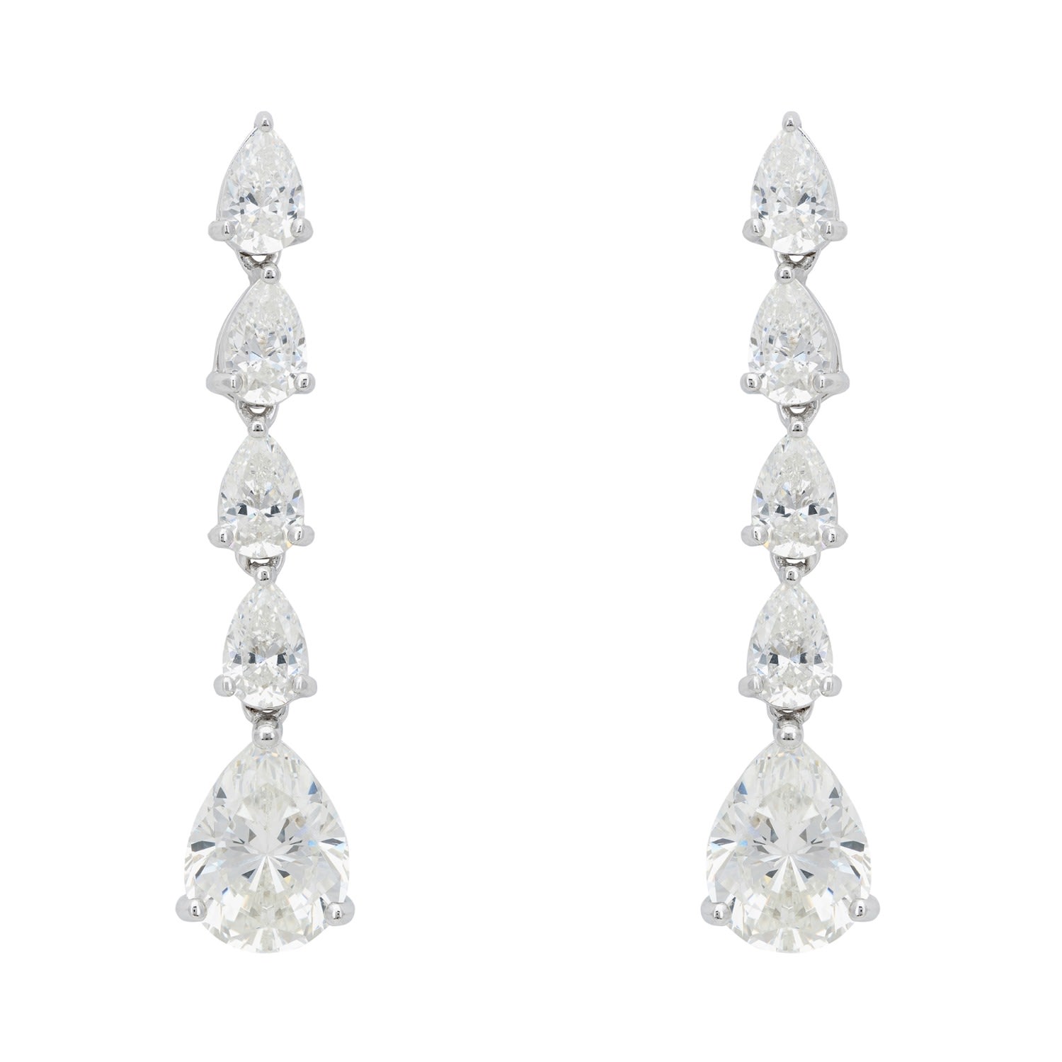 LATELITA WOMEN'S SILVER / WHITE JOLIE MOISSANITE DROP EARRINGS SILVER