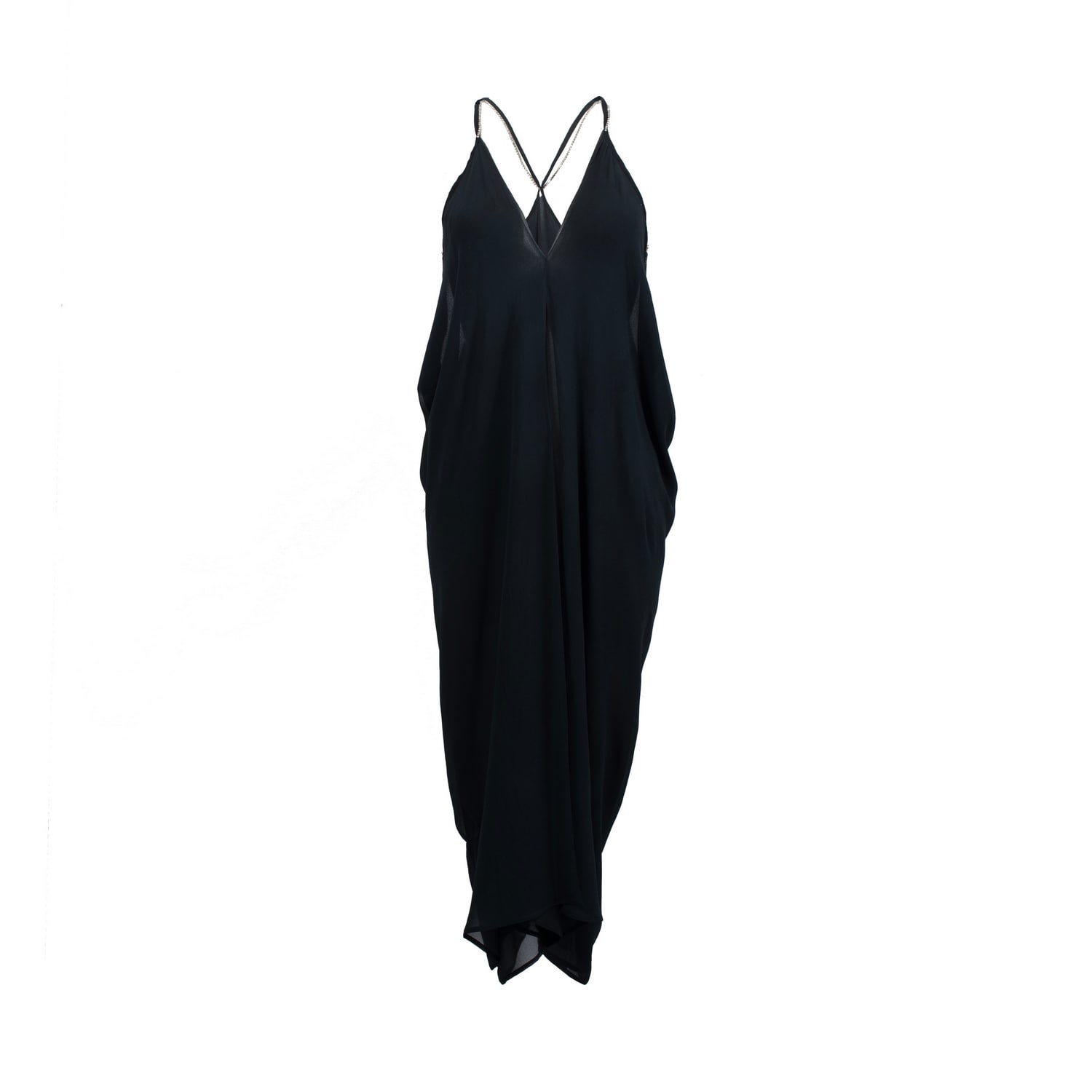 Women's Black Noir Crystal Flow Dress | S/M | Laura Daili