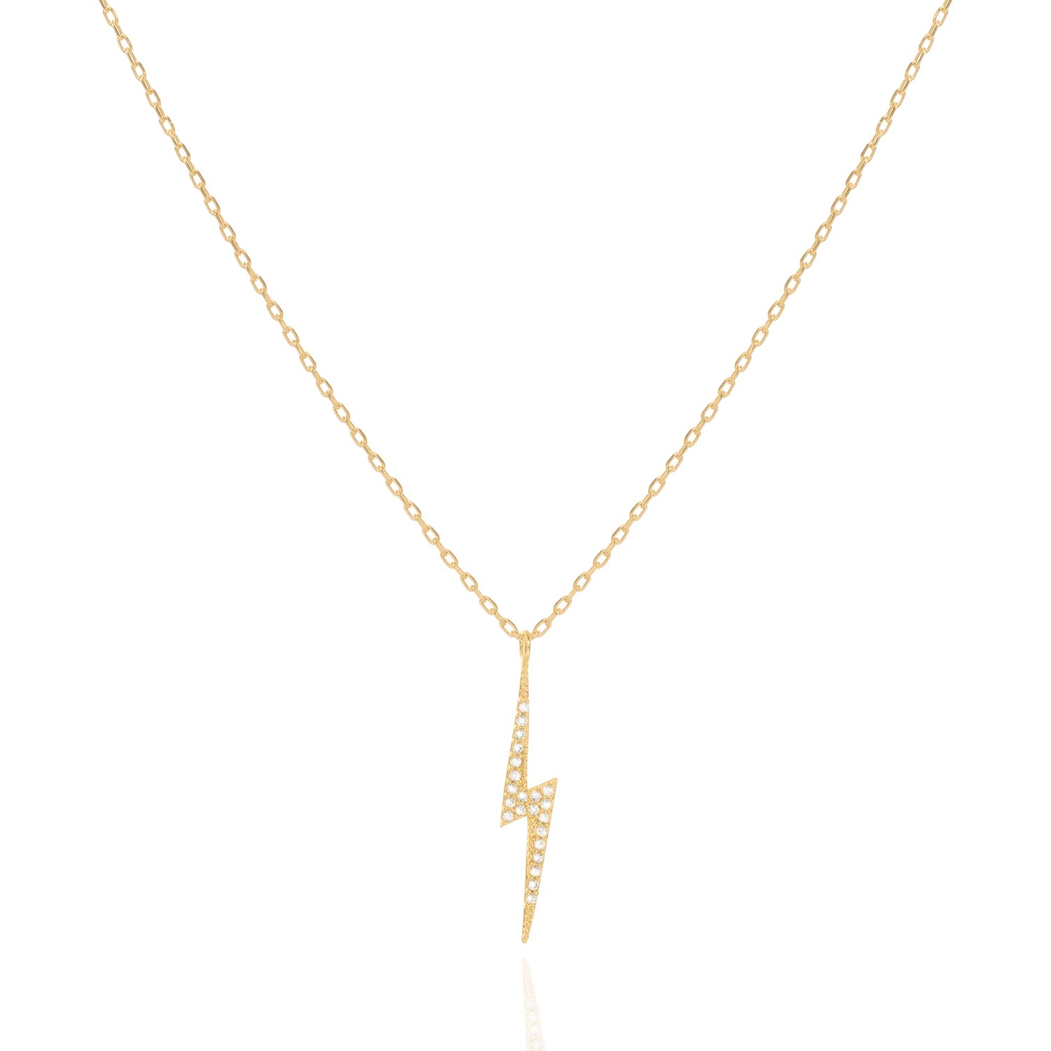 Women’s Gold Lightning Necklace C. j.m