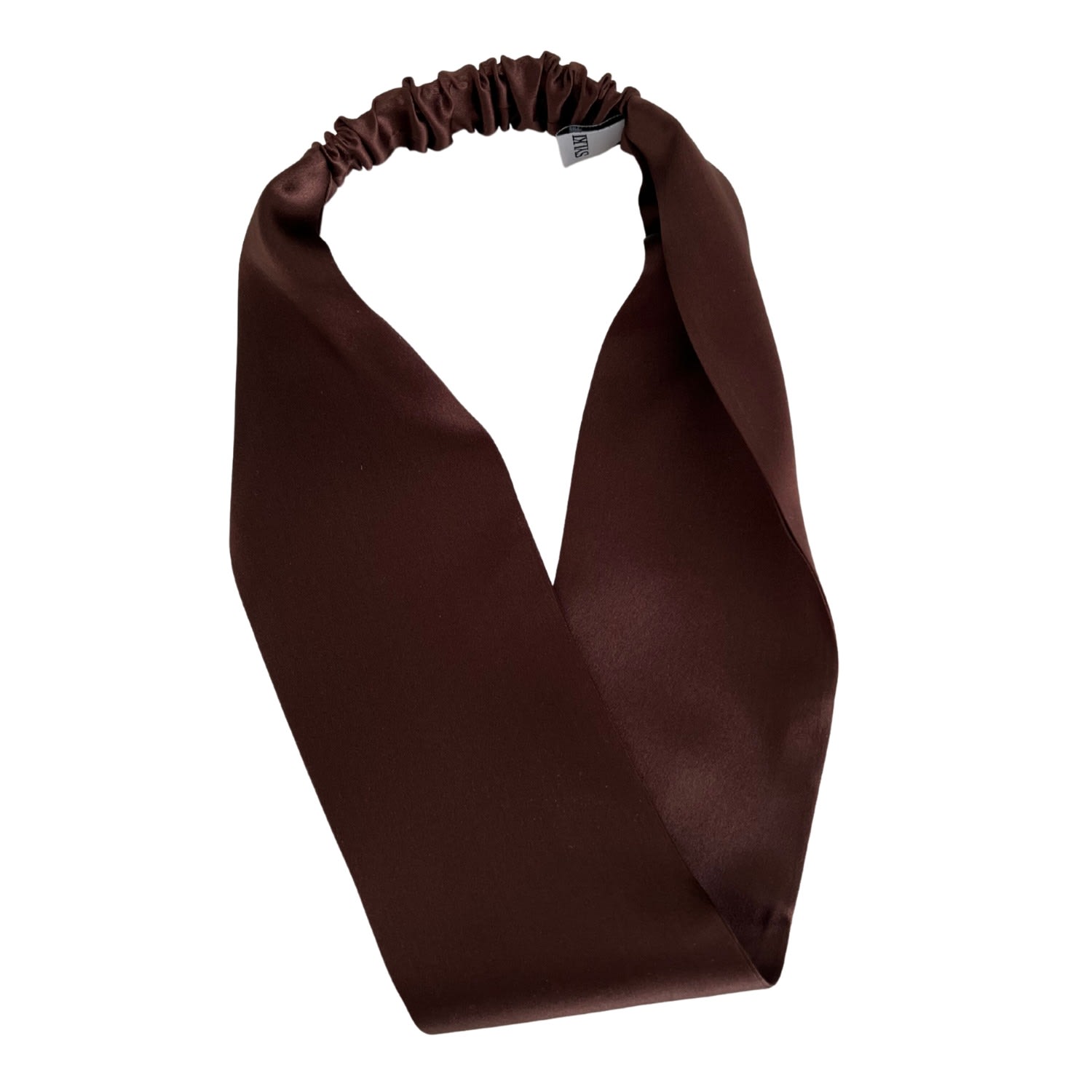 Sylki Women's Silk Wide Headband - Brown