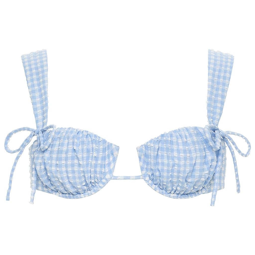 Montce Petal Bikini Top In Blue