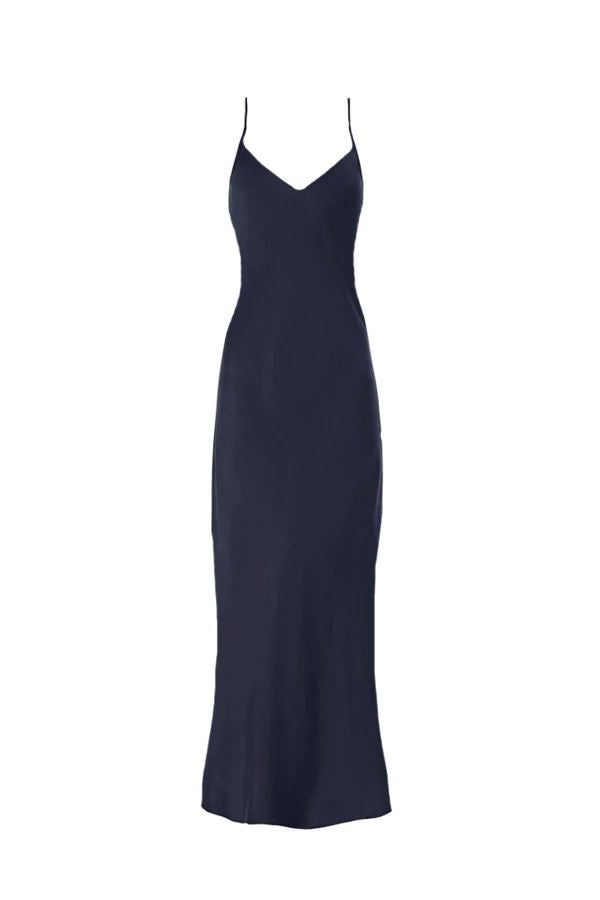 Womens Asymmetric Slip Dress Blue  Rare London Dresses < Vilella