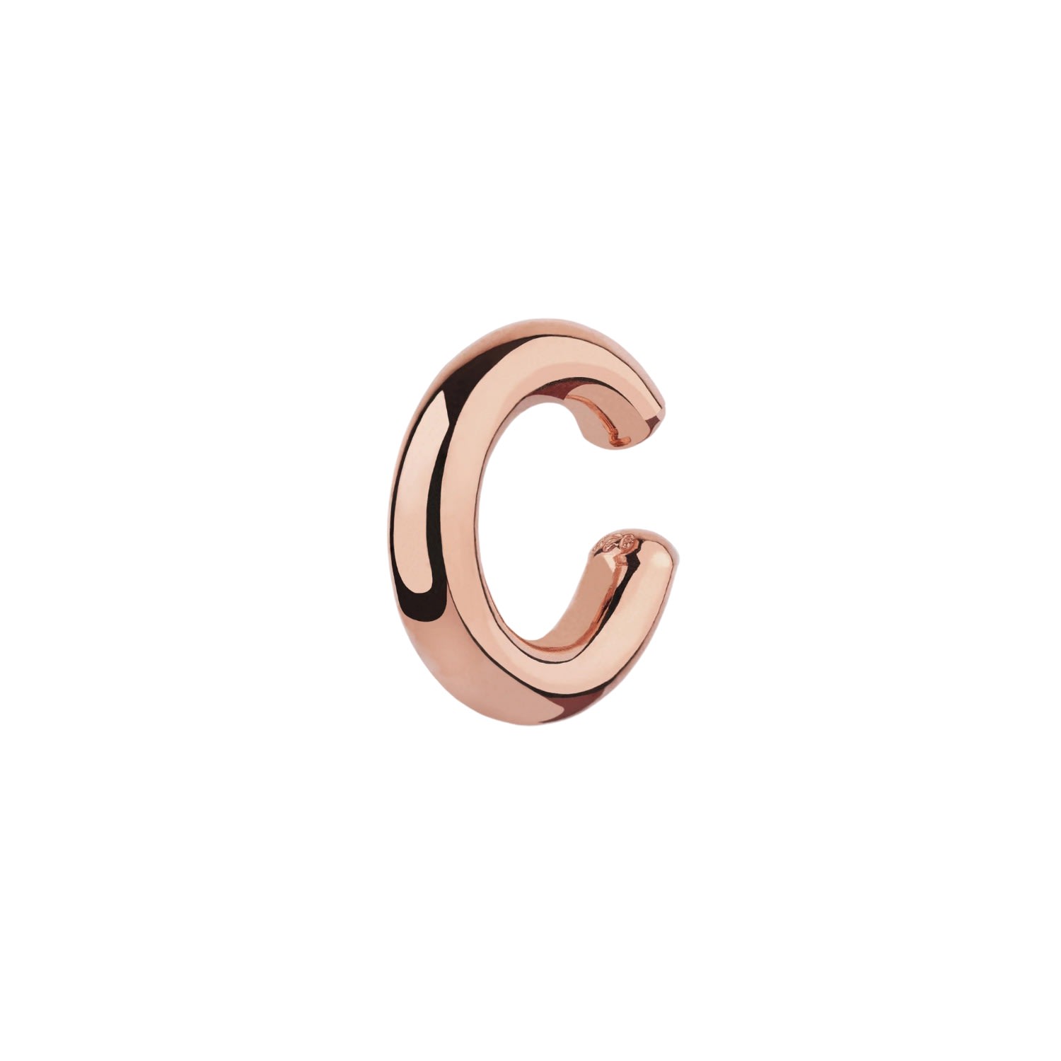 Spero London Women's Chunky Sterling Silver Ear Cuff No Piercing 1 Piece - Rose Gold In Gold
