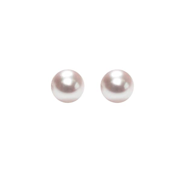 Ora Pearls Large White Pearl Stud Earrings Sterling Silver