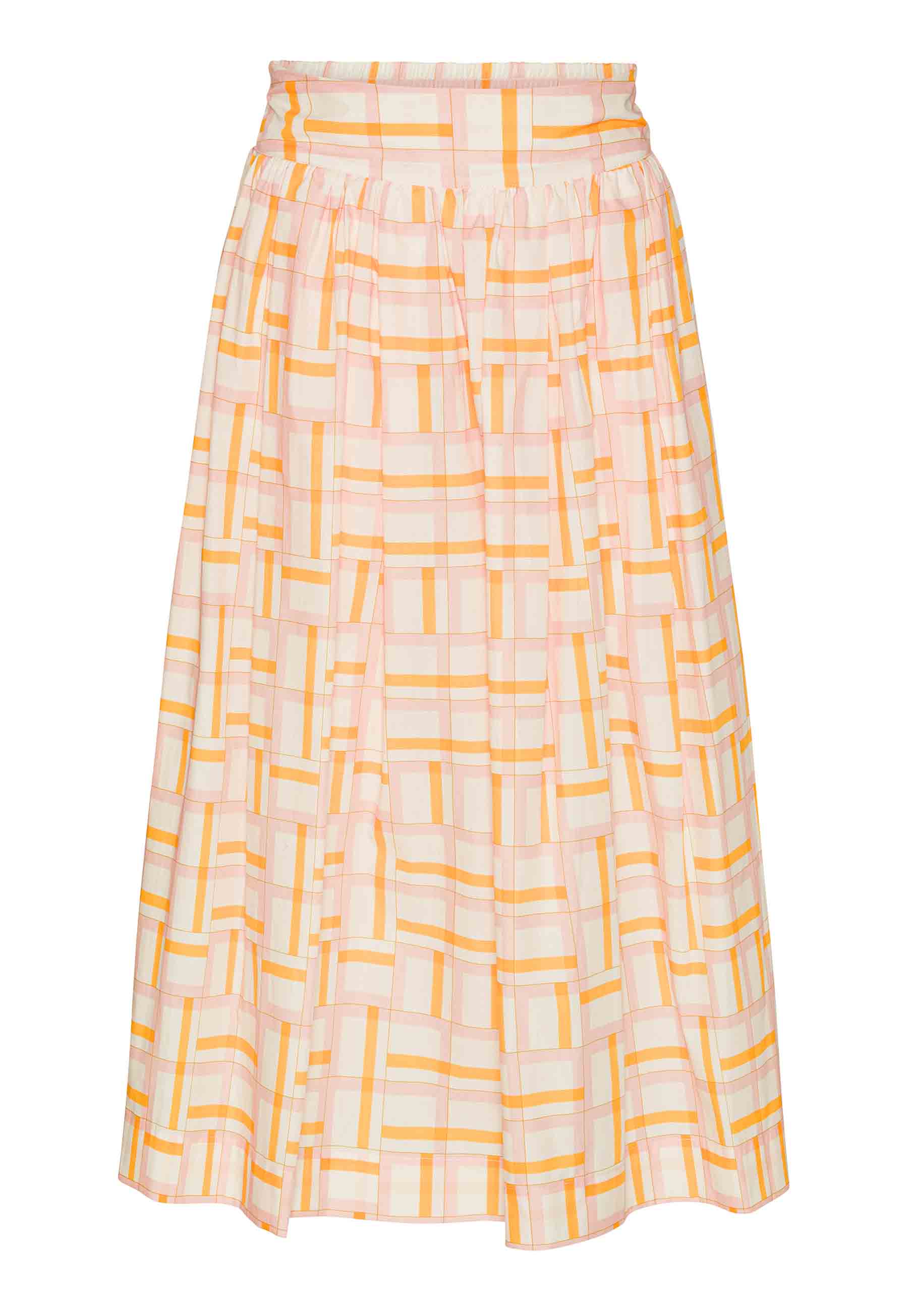 Grobund Women's Yellow / Orange  Mette Skirt - The Long With Mosaic