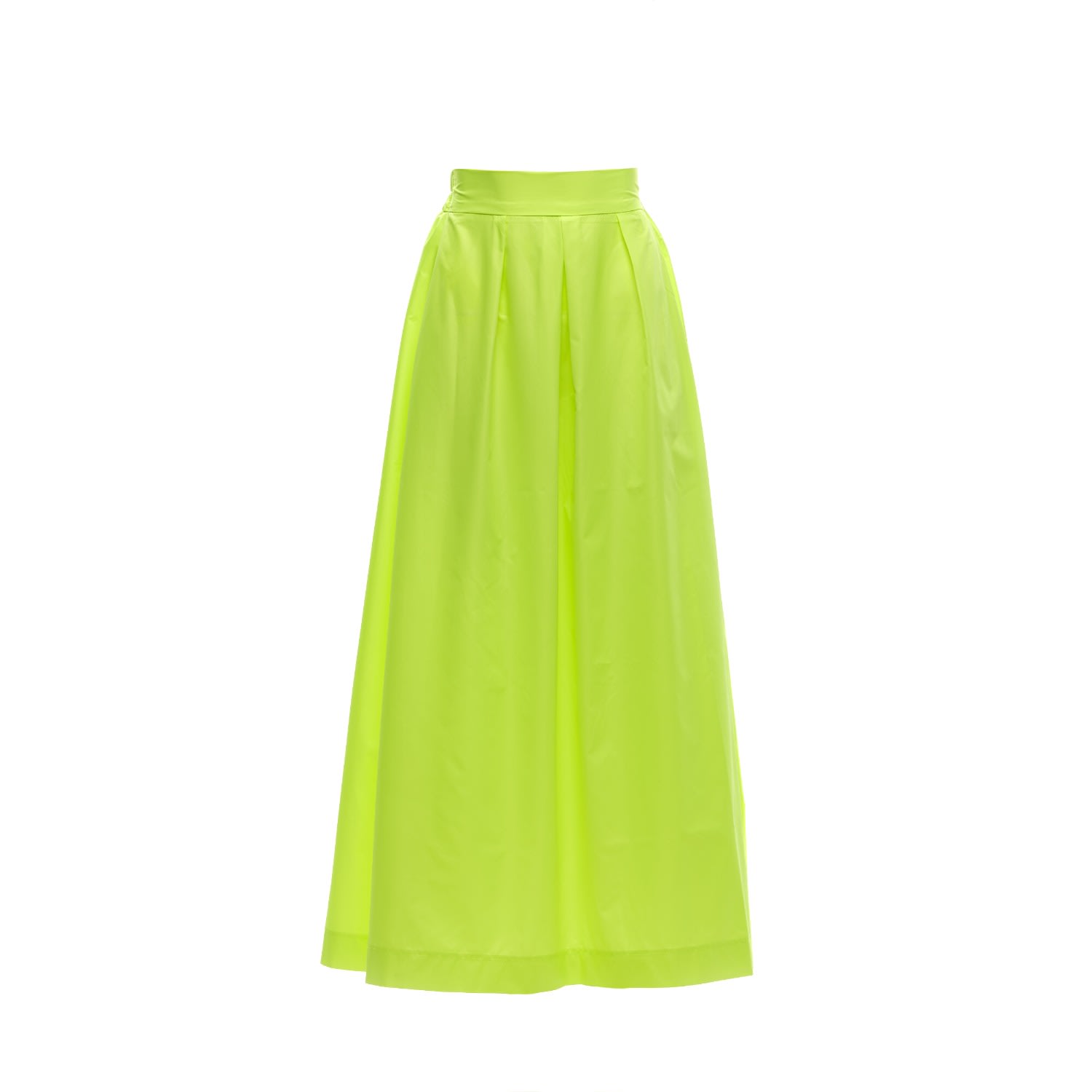 Clothes By Locker Room Women's High-waisted Neon Green Maxi Skirt With Elastic Waistband In Green