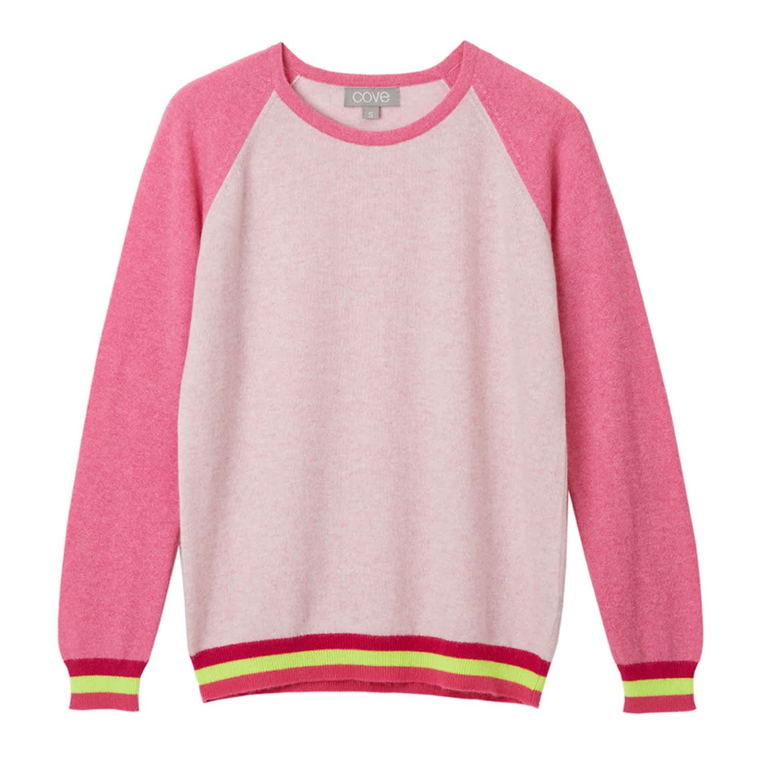 bright pink cashmere jumper