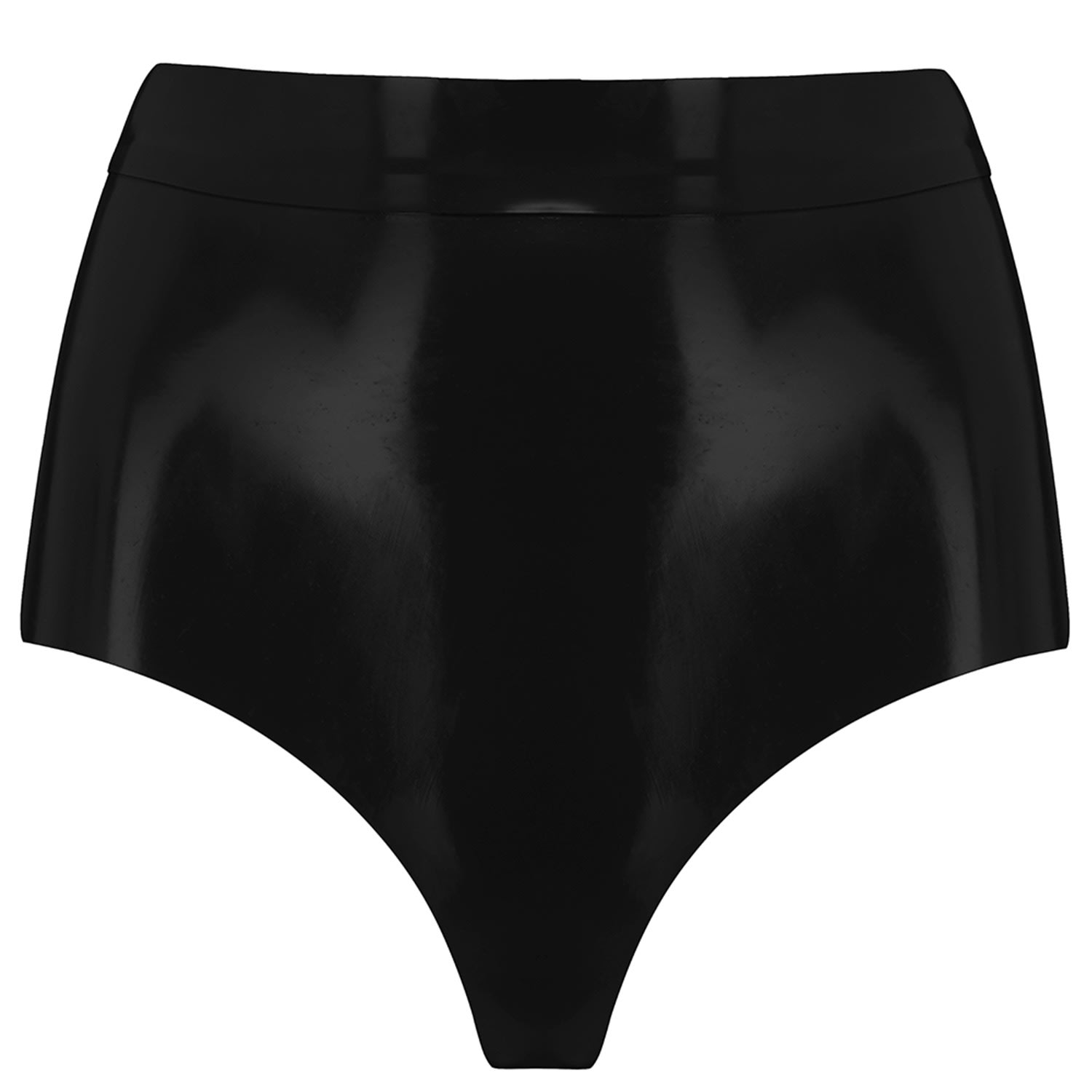 Elissa Poppy Women's Latex Disco Pant - Black In Black