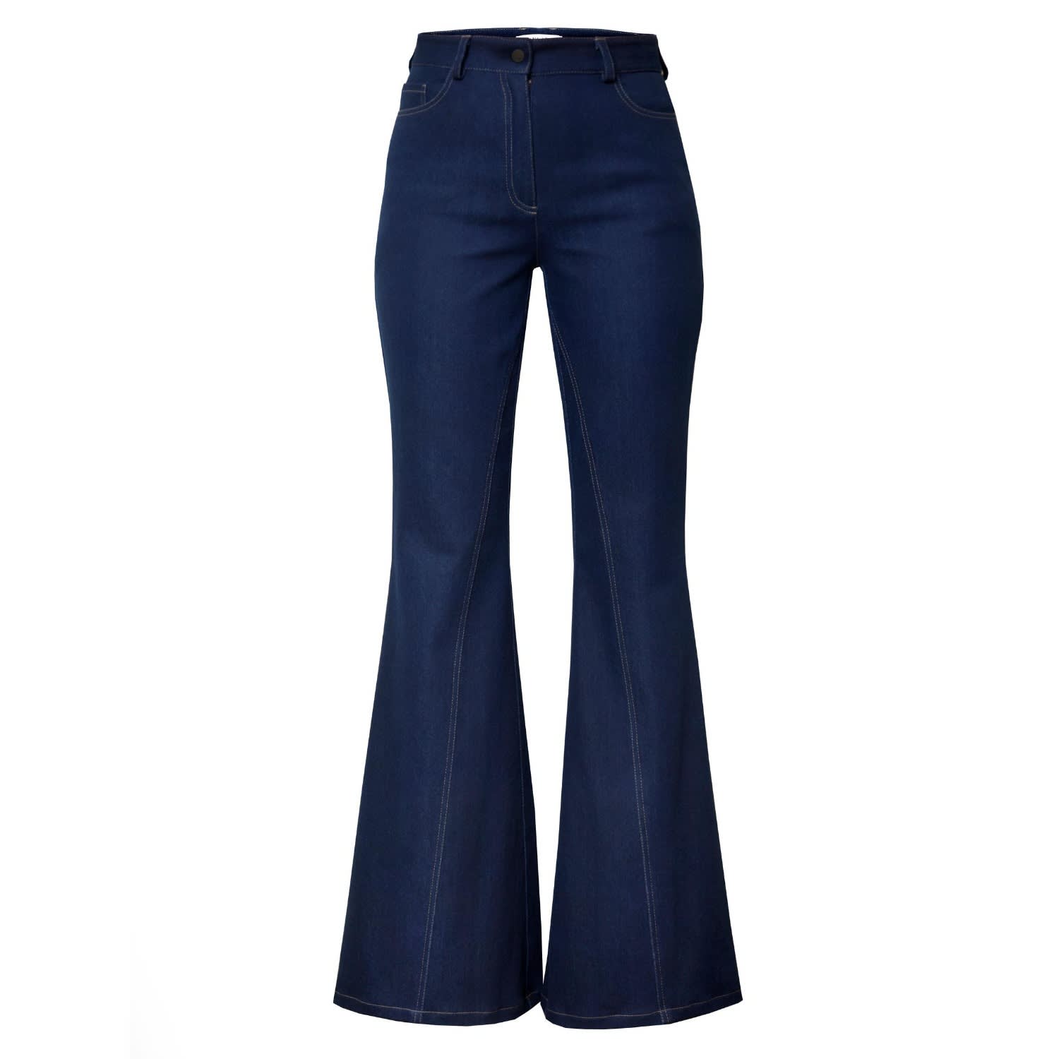 flared jeans dark blue