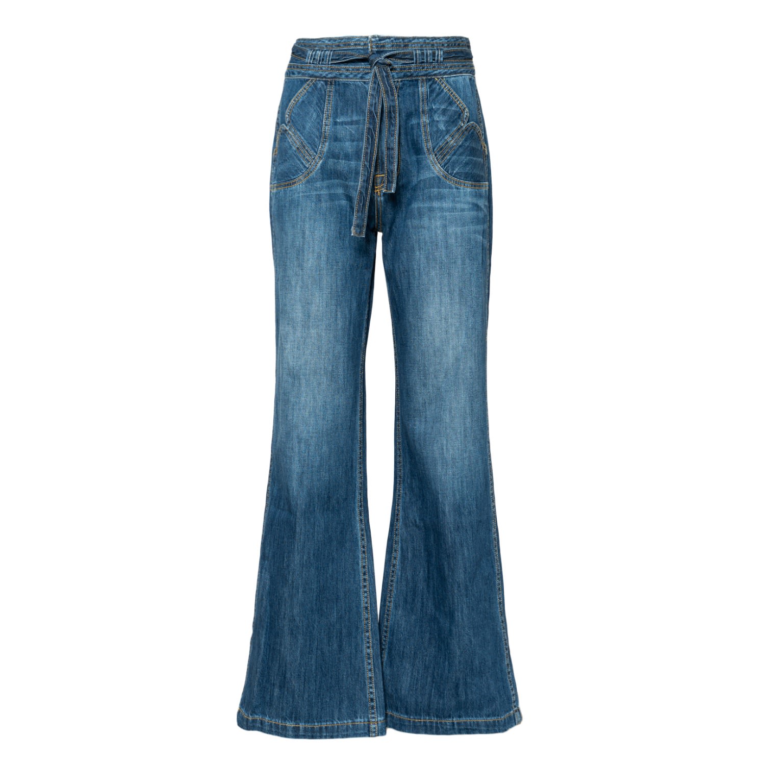 Noend Denim Blue Bella Seamed Pocket Flare In Bend