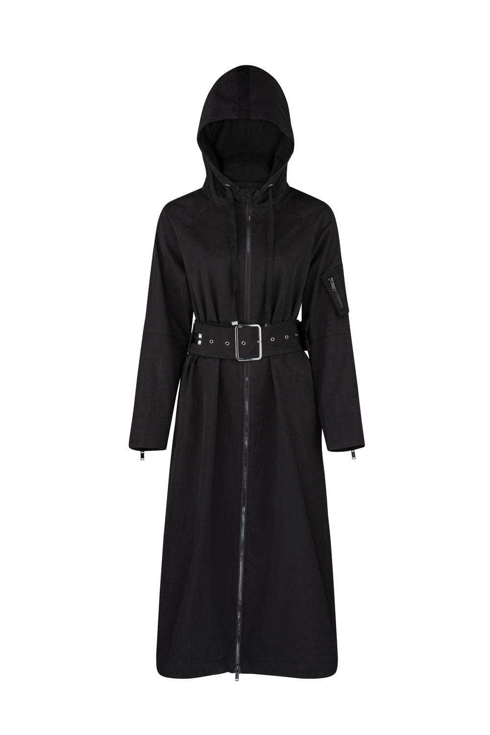 Women’s Helene Hooded Trench Coat - Black Large Dref by D