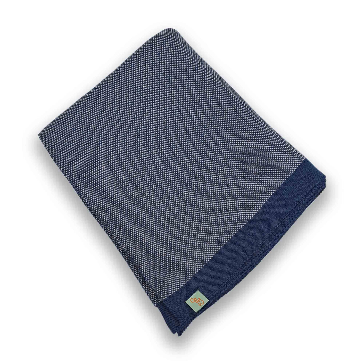 Otto & Spike Lightweight Wool Blankets - Lolly - Indigo Blue - Small In Blue