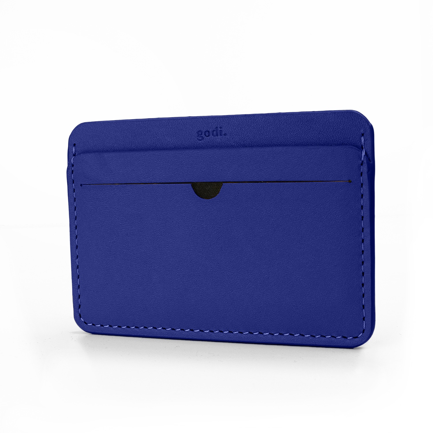 Handmade Coin & Card Leather Wallet - Cobalt Blue by godi.