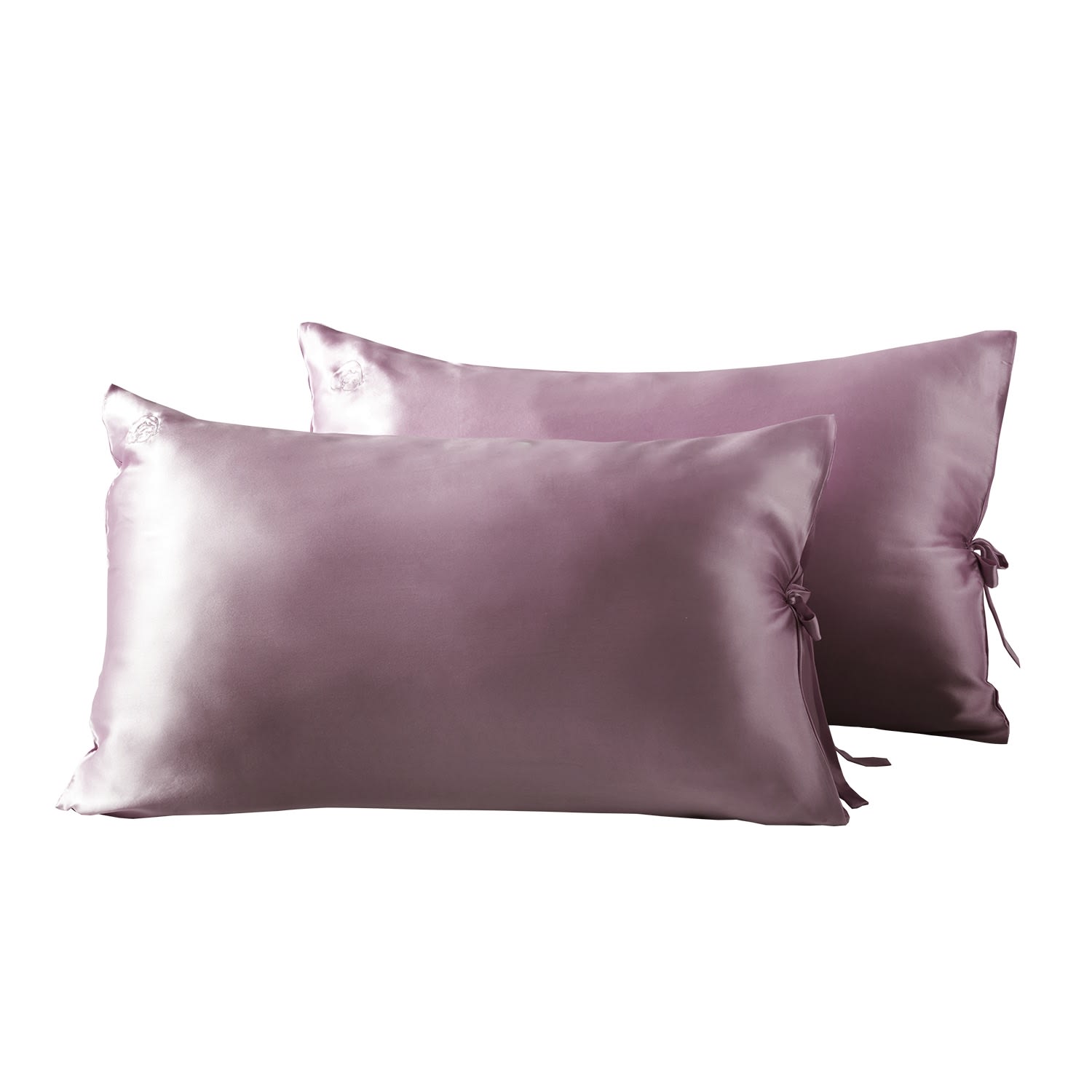 Not Just Pajama Pink Sleeping Beauty - Classic Pure Silk Queen Size Pillowcase - Purple In Pink