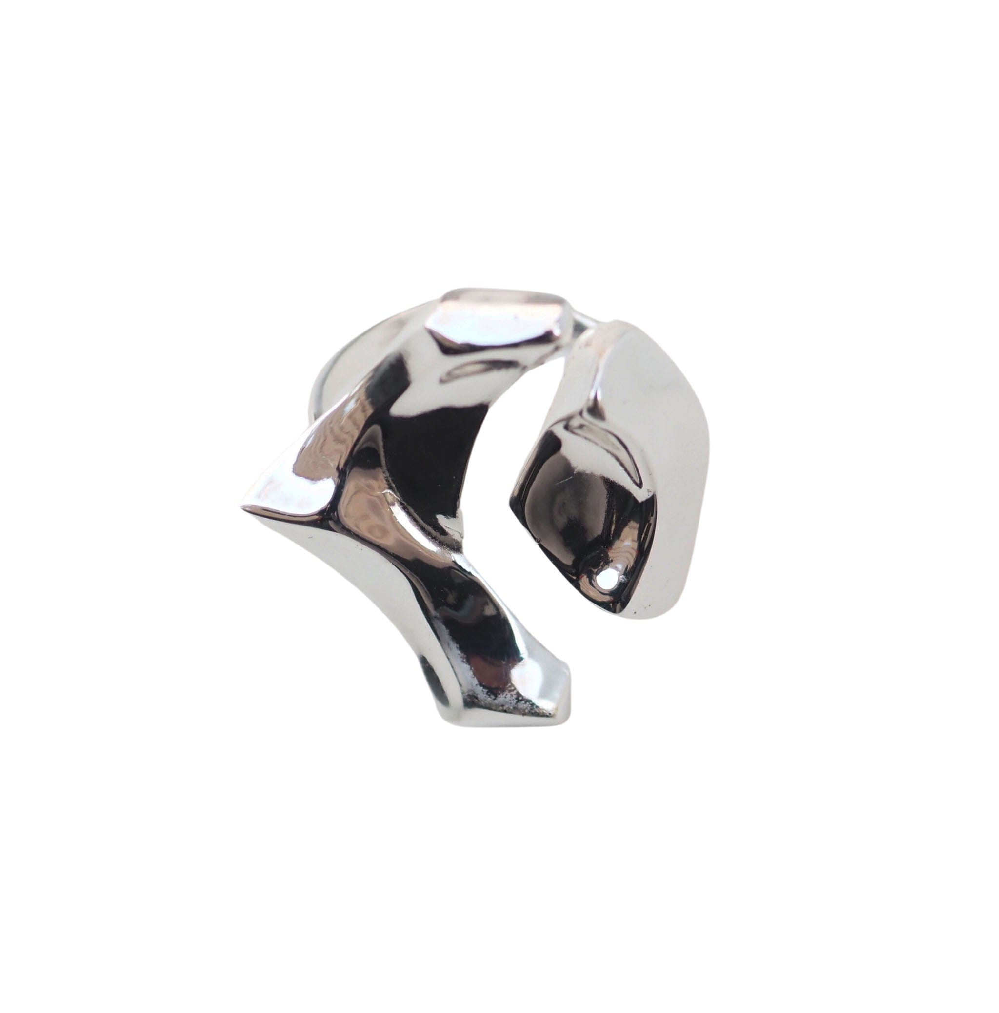 Nicole Amato Women's Gold Waves Open Adjustable Ring - Silver