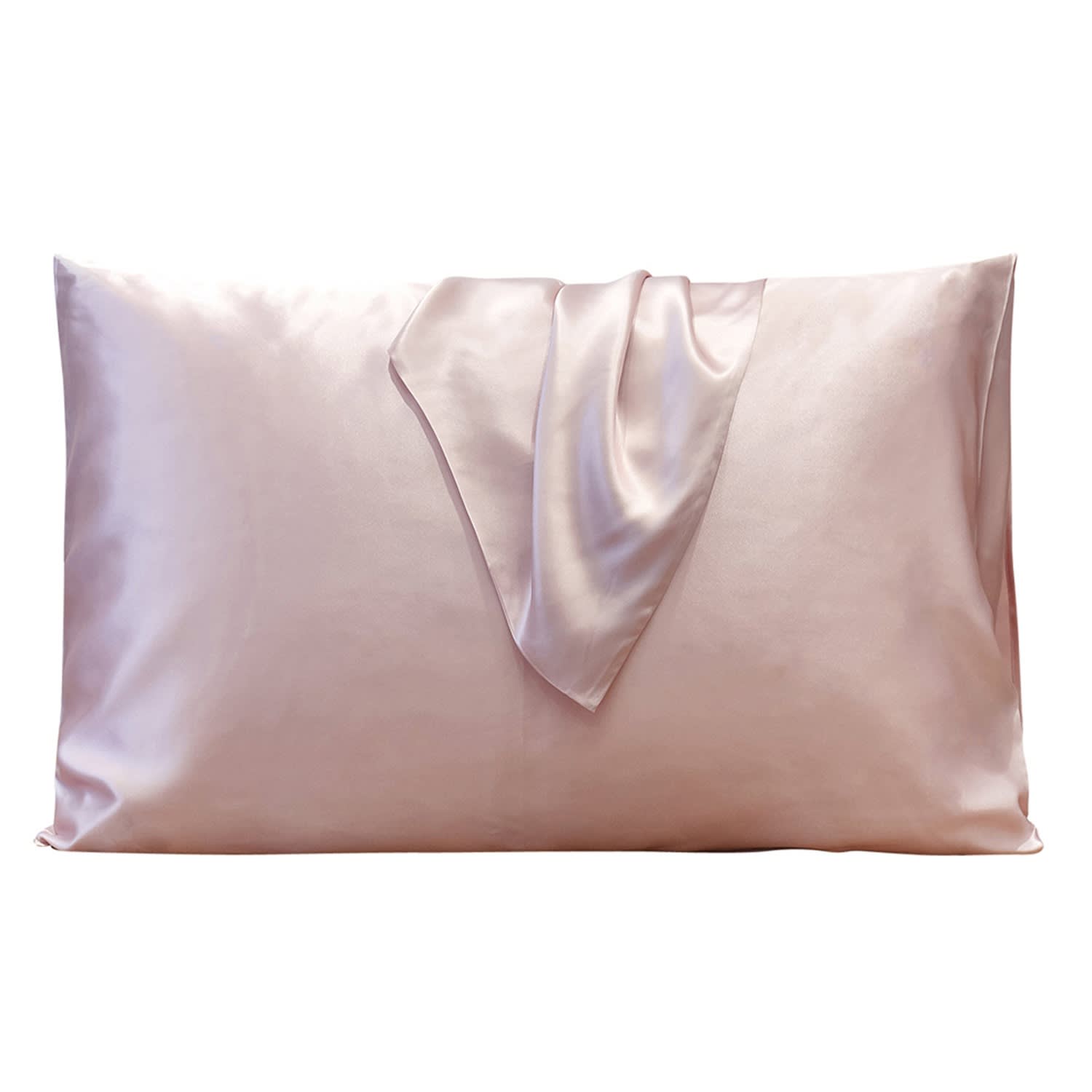 2 Pink Silk Pillowcase, 100% Mulberry Silk Pillowcase, 22 Momme Grade 6A  Silk, Standard Pillowcase, Envelope Closure, US Brand 