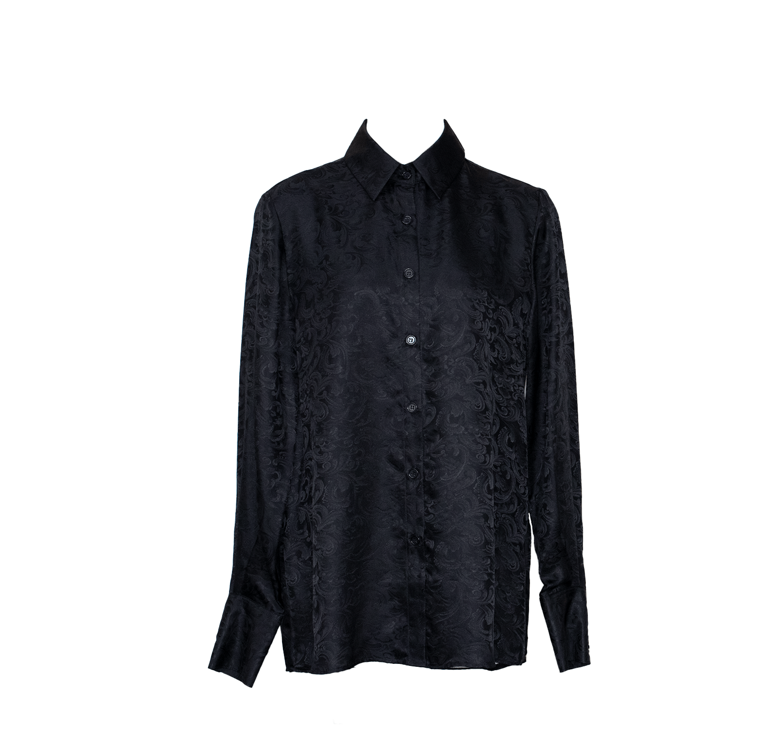 Le Réussi Women's Elegance Silk Shirt In Black Paisley
