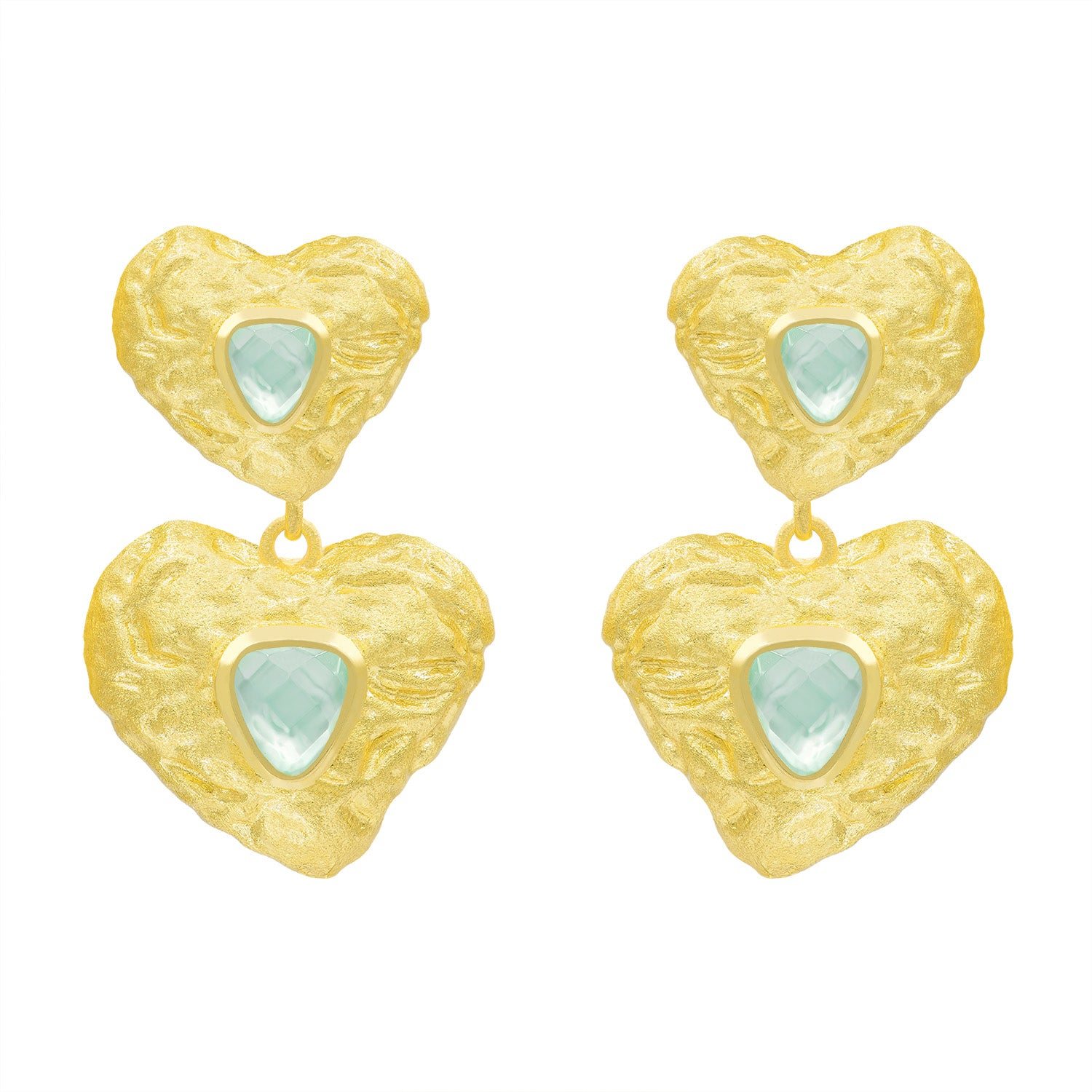 Marcia Moran Women's Gold / Blue Lutea Earrings
