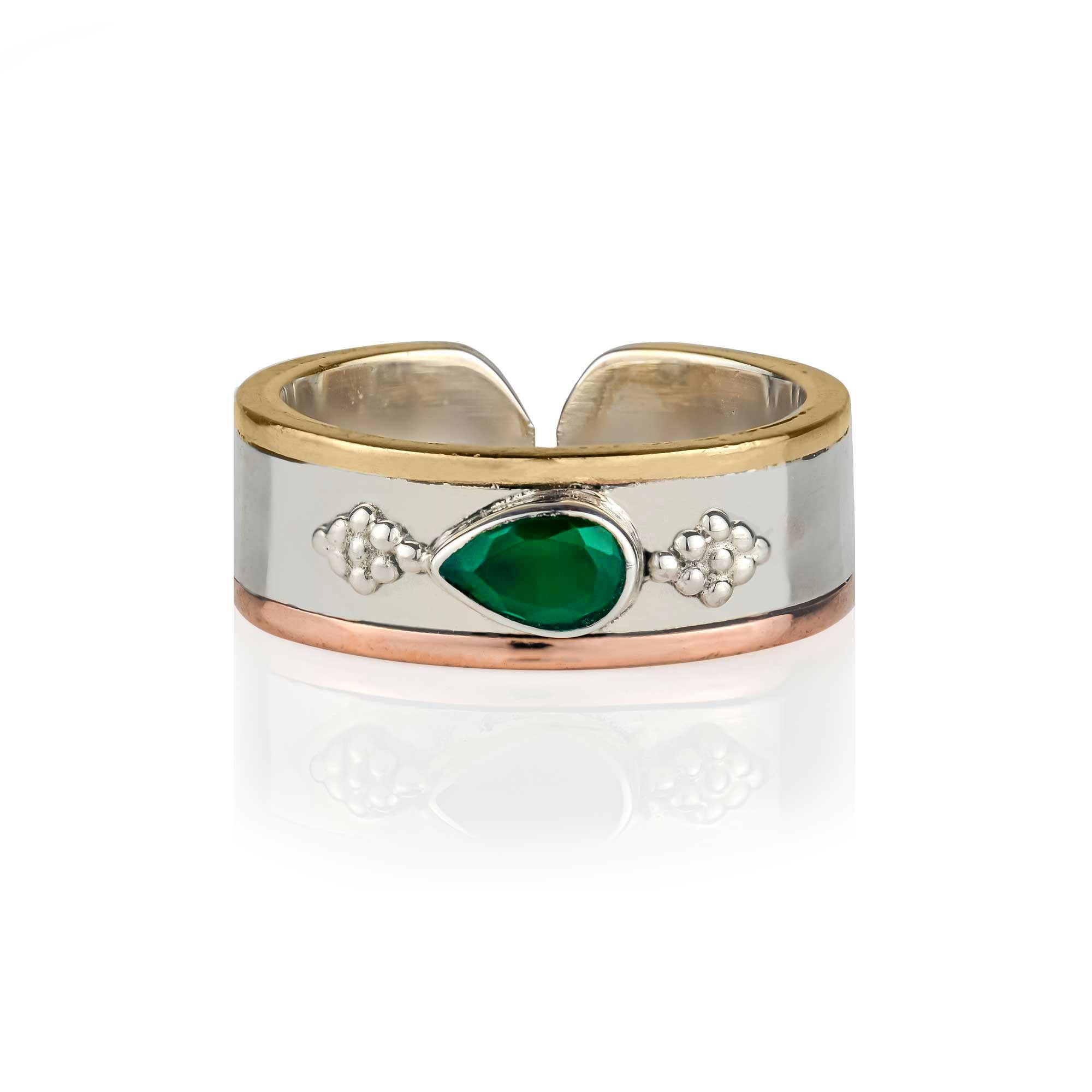 Charlotte's Web Jewellery Women's Silver / Green Amara Bliss Silver Midi / Toe Ring - Green Onyx In Multi