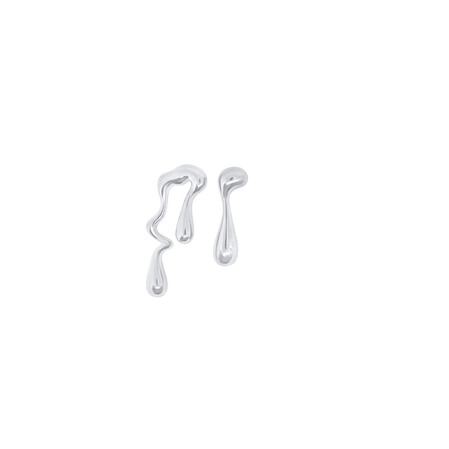 Glasstyk I/s Women's Silver Summer Rain Earring Stainless Steel