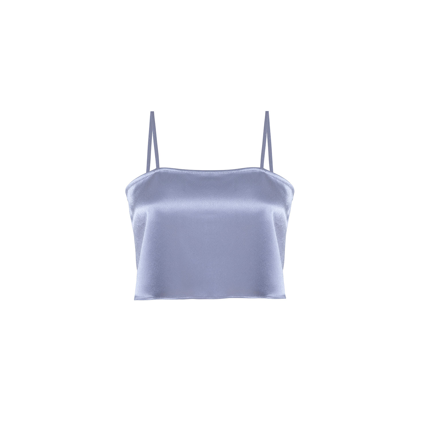 Audrey Vallens Women's Blue Venus Satin Camisole Mini In Blue