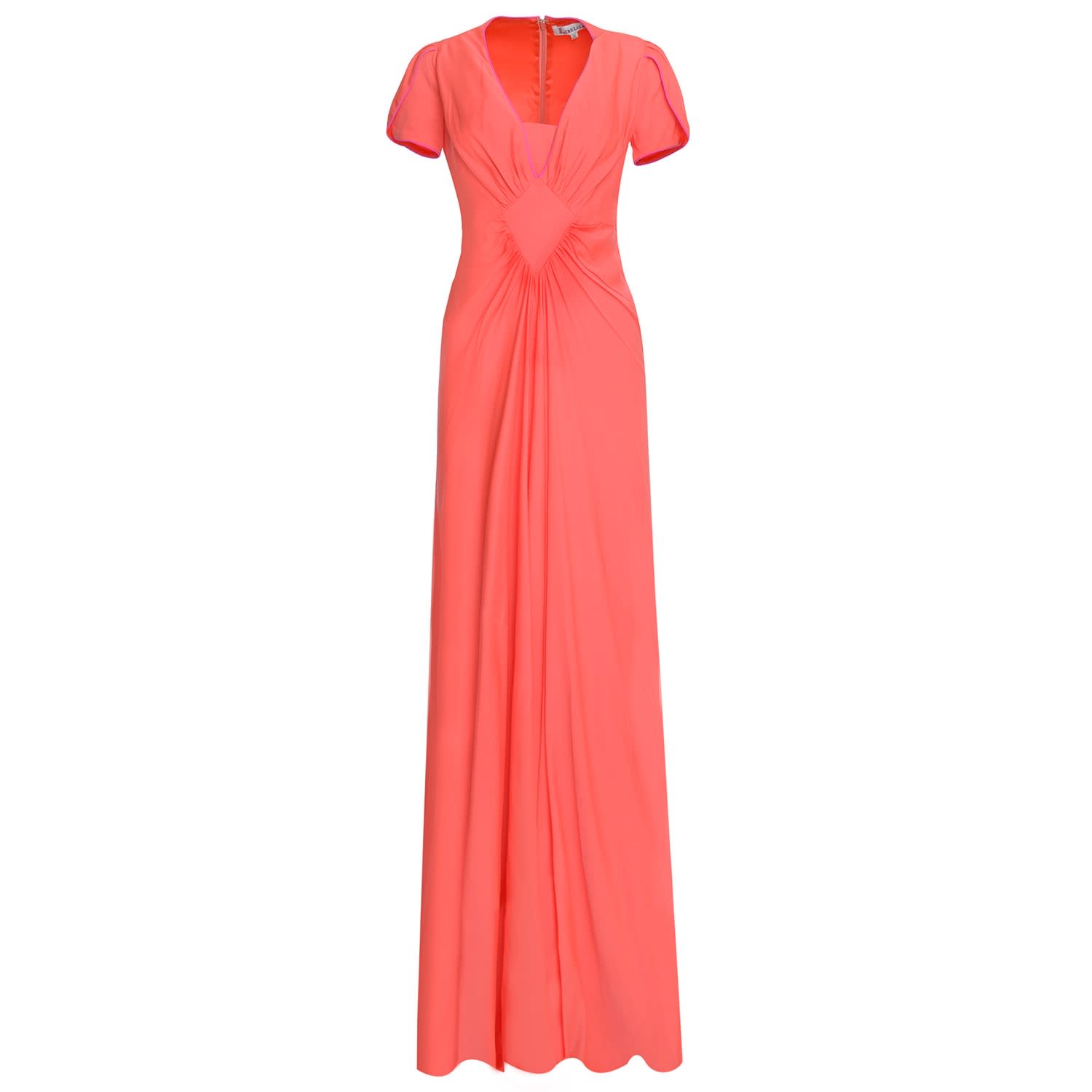 fluro orange dress