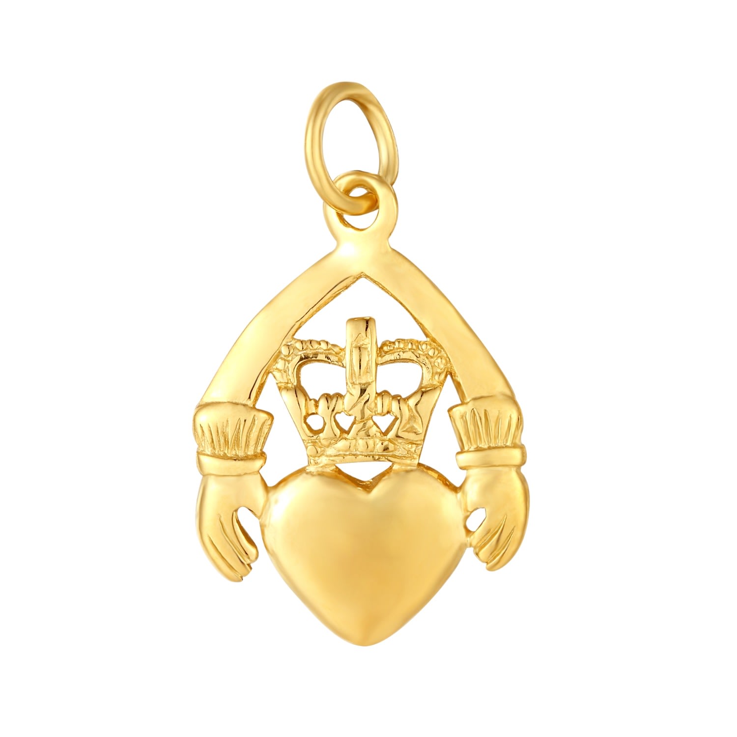 Women’s 22Ct Gold Vermeil Claddagh Charm Necklace Seol + Gold