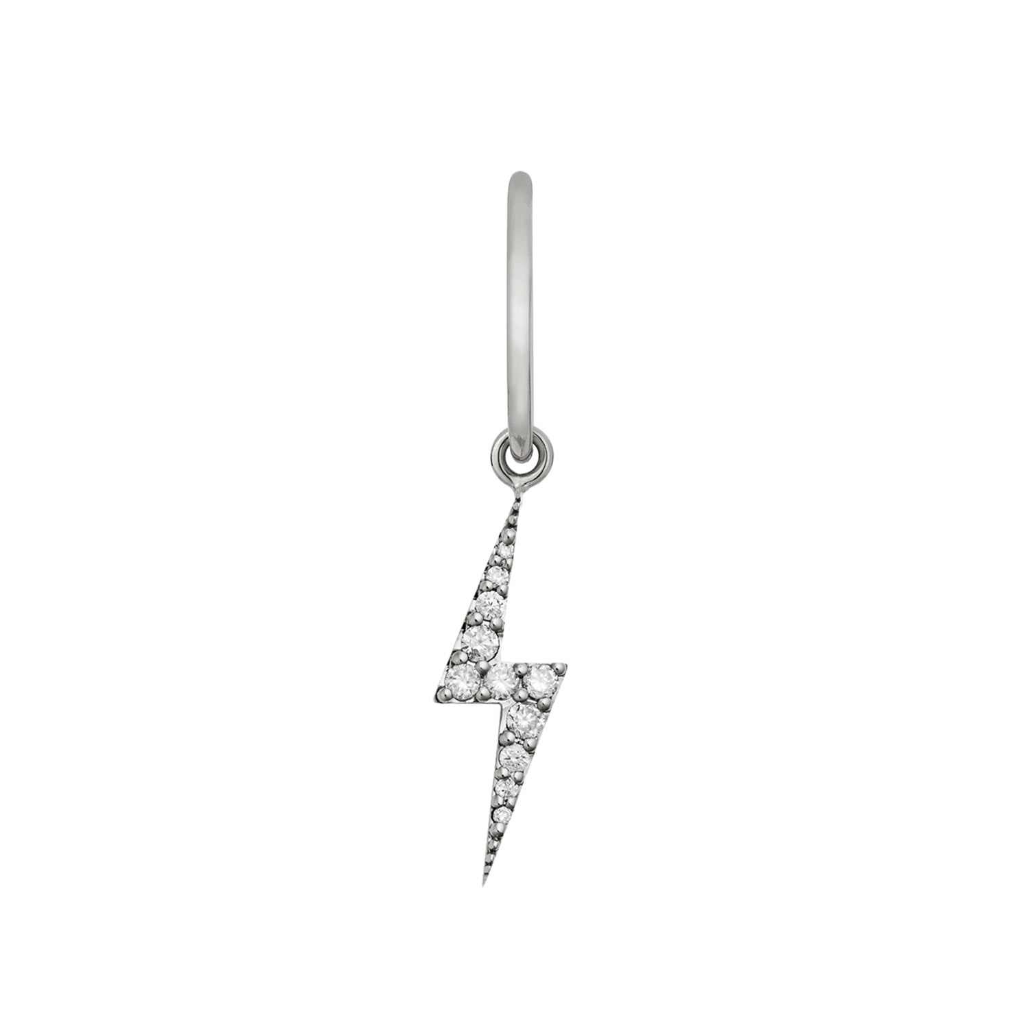 Zoe And Morgan Women's Zap Diamond Hoop White Gold Single In White