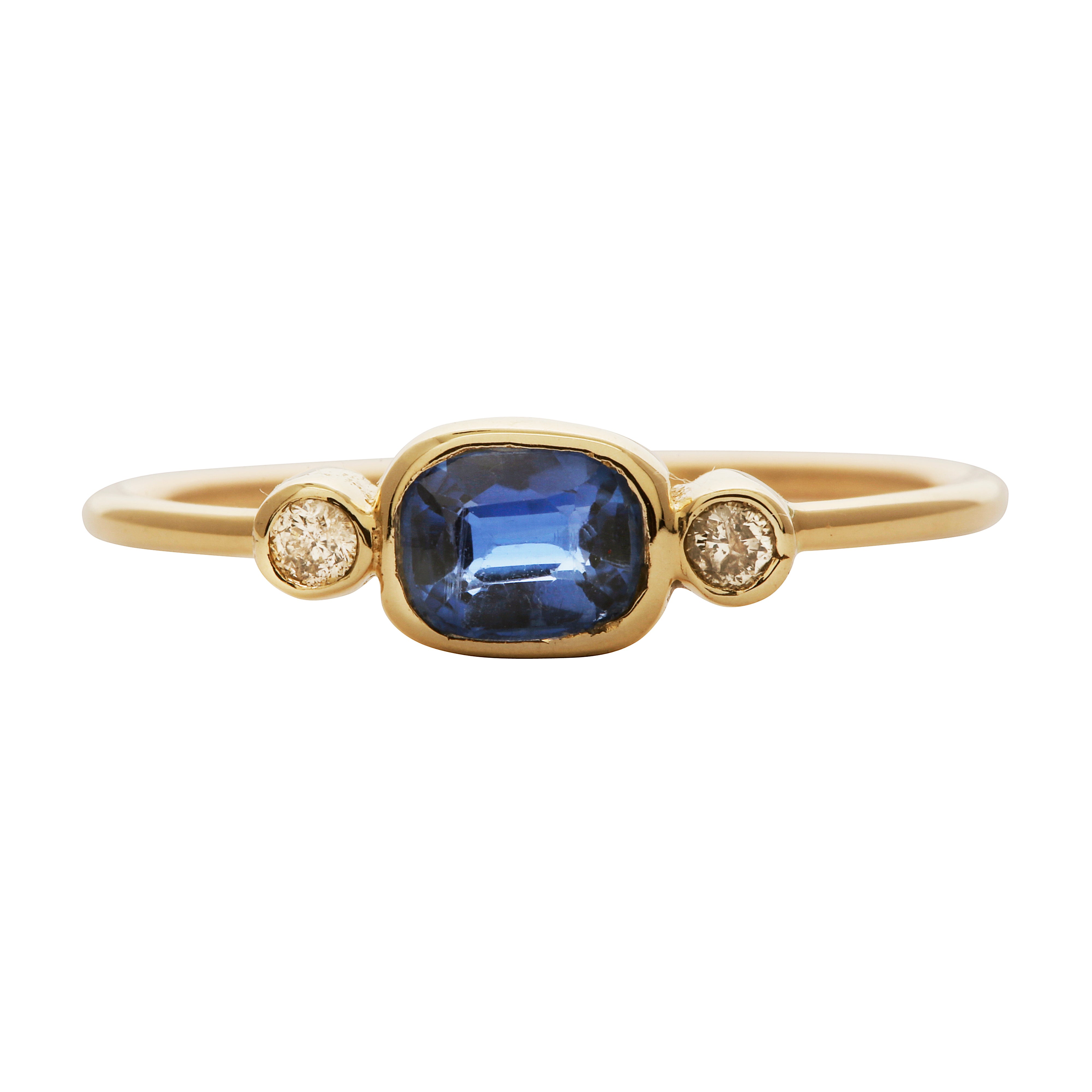 Women’s Midnight Kyanite & Diamond Ring - 9K Gold Karrah Jewellery