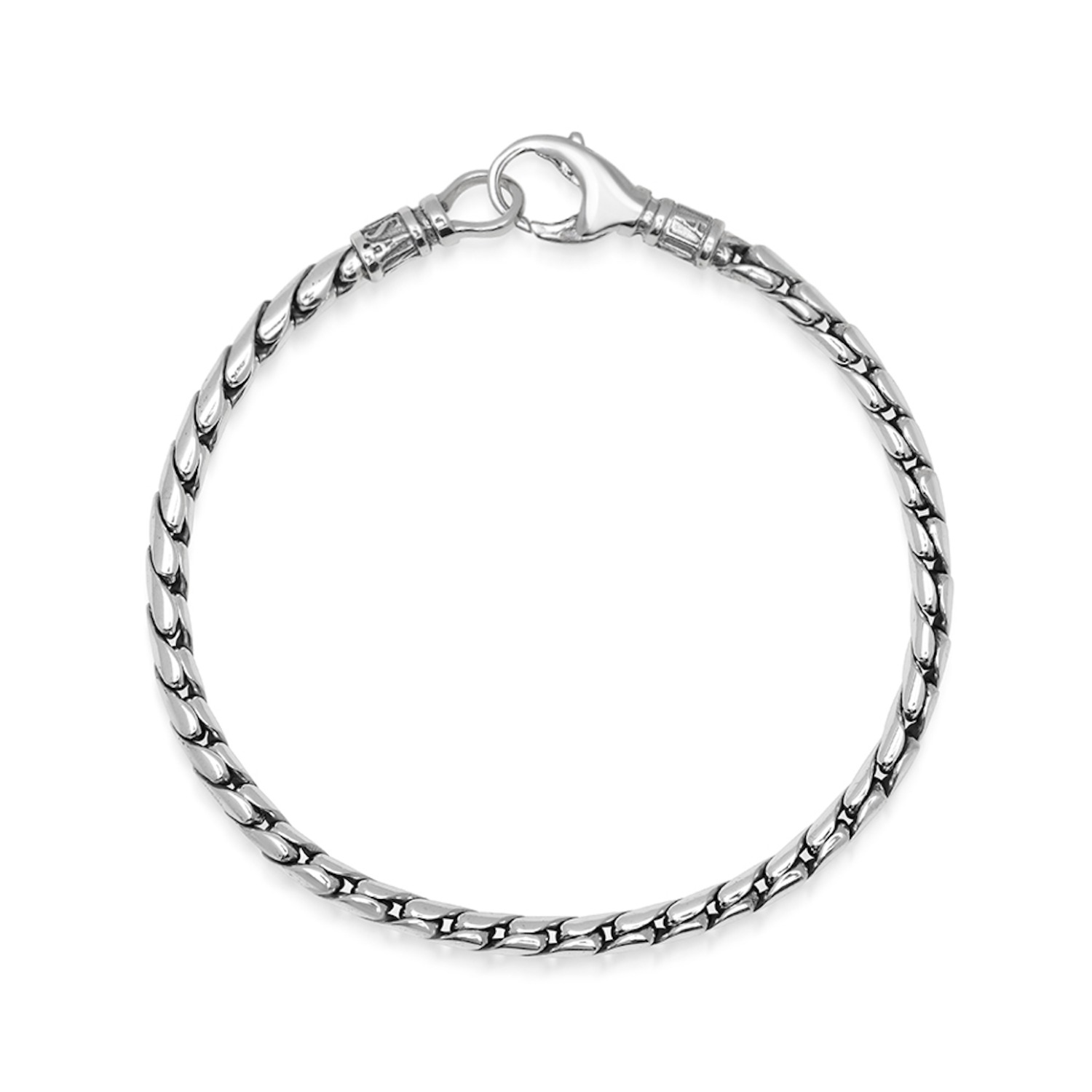 Porthole Hook Bracelet All Sterling Silver / 7 (M)