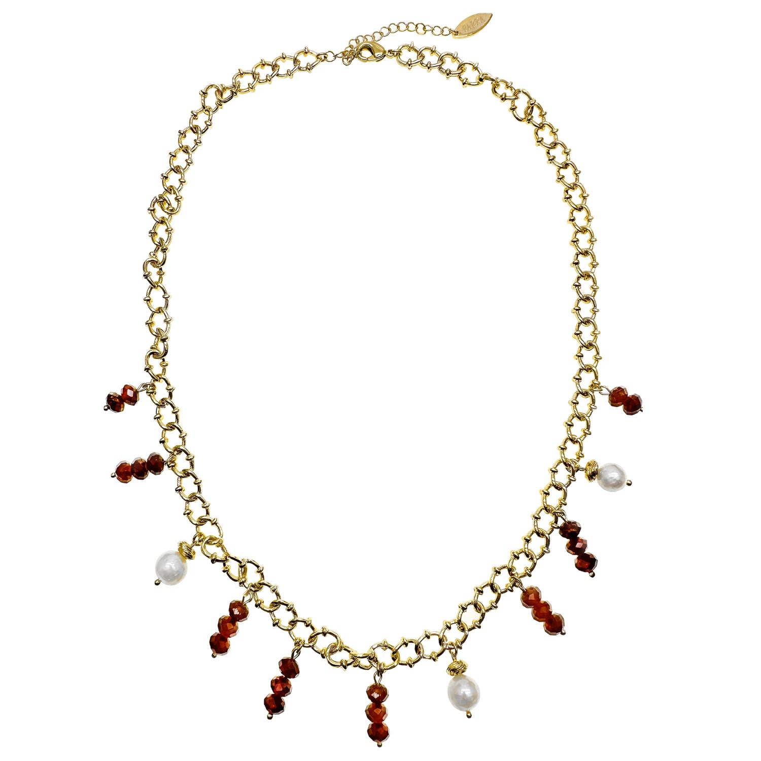 Women’s Yellow / Orange Orange Garnet Charm Statement Necklace Farra