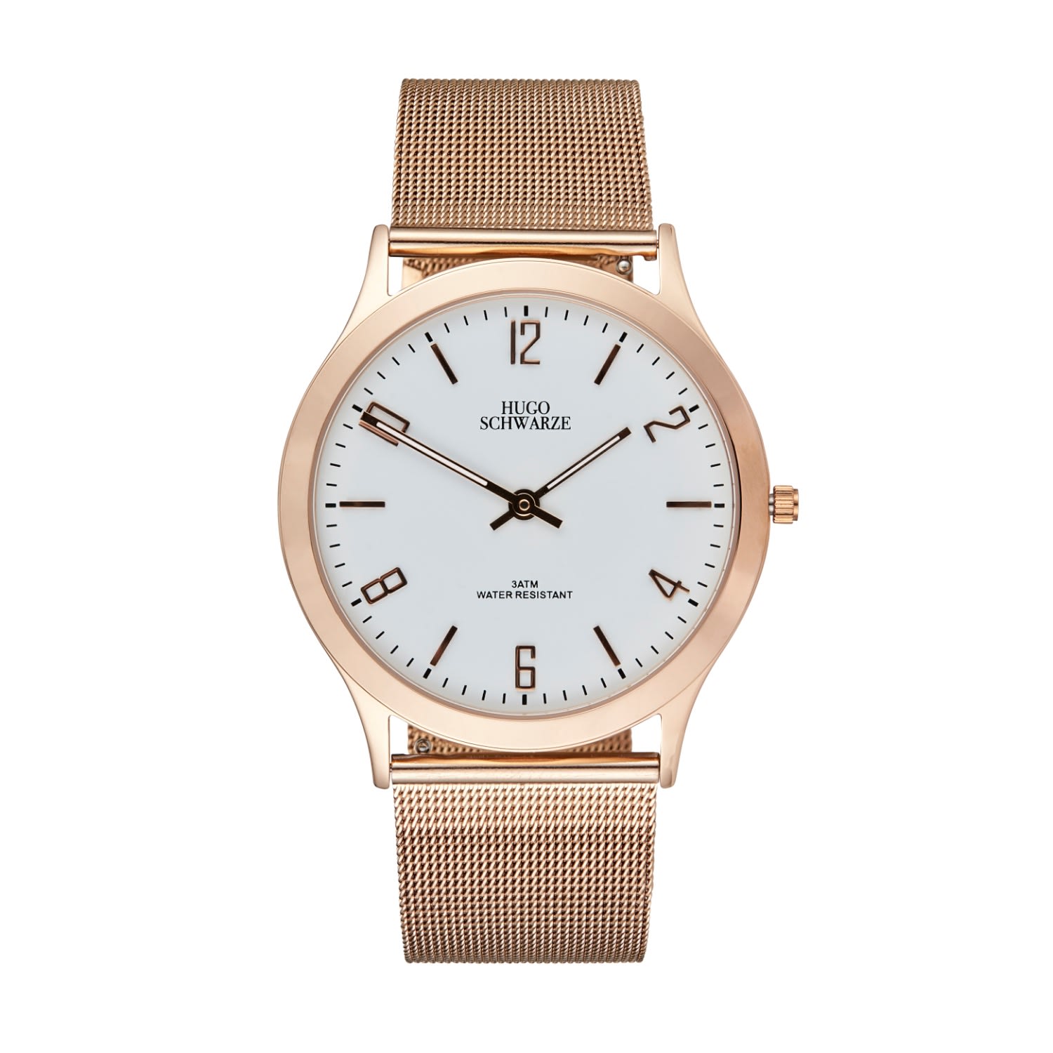 Bermuda Watch Company Hugo Schwarze Theodore Rose Gold, Brown & Grey Slim Interchangeable Mens Watch In Gold