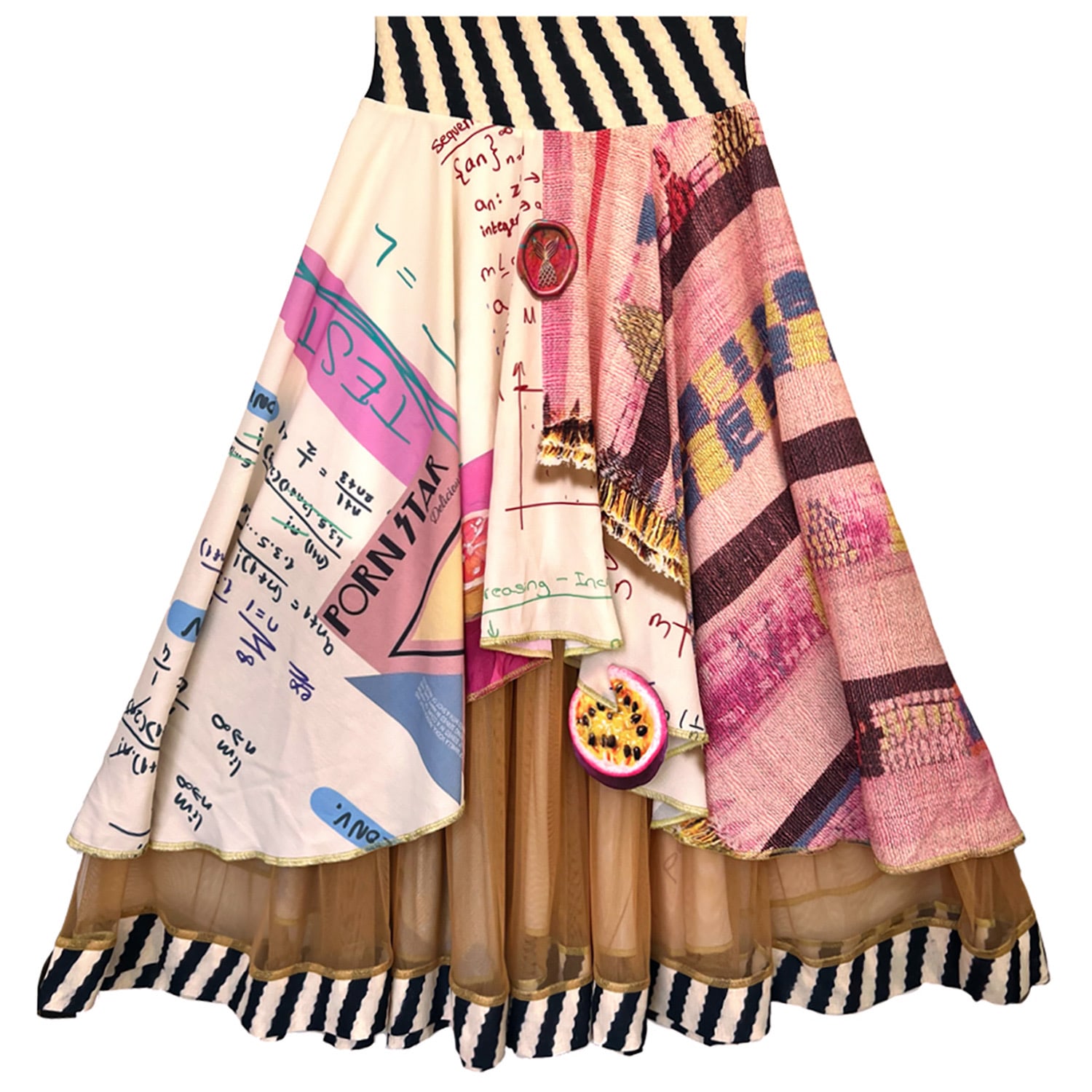 Ipng Design Women's Skirt Shiffon Summer Maths Shake