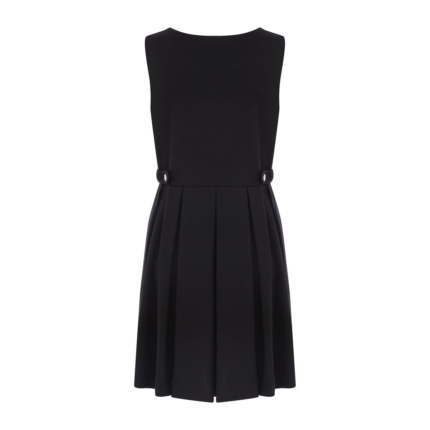 black side button dress