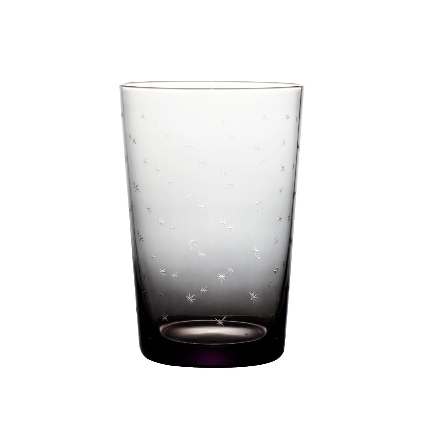 A Set Of Four Smoky Crystal Tumblers With Stars Design The Vintage List